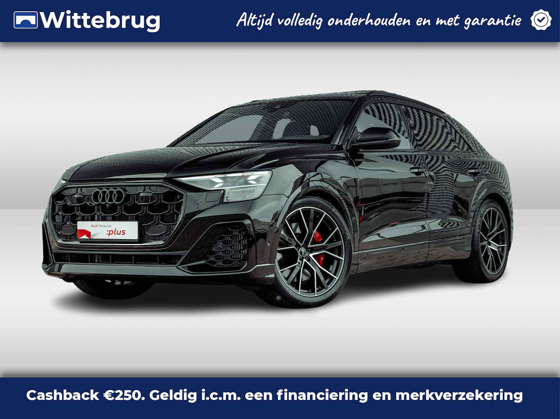 Audi Q8 55 TFSI e 394pk quattro Pro Line S | FACELIFT model | Panoramadak | Vierwielbesturing | Assistentiepakket plus | B&O | Head Up | Servo | Trekhaak | Matrix Laser | 22" LM velgen | Comfortsleutel | Memory - 1/39