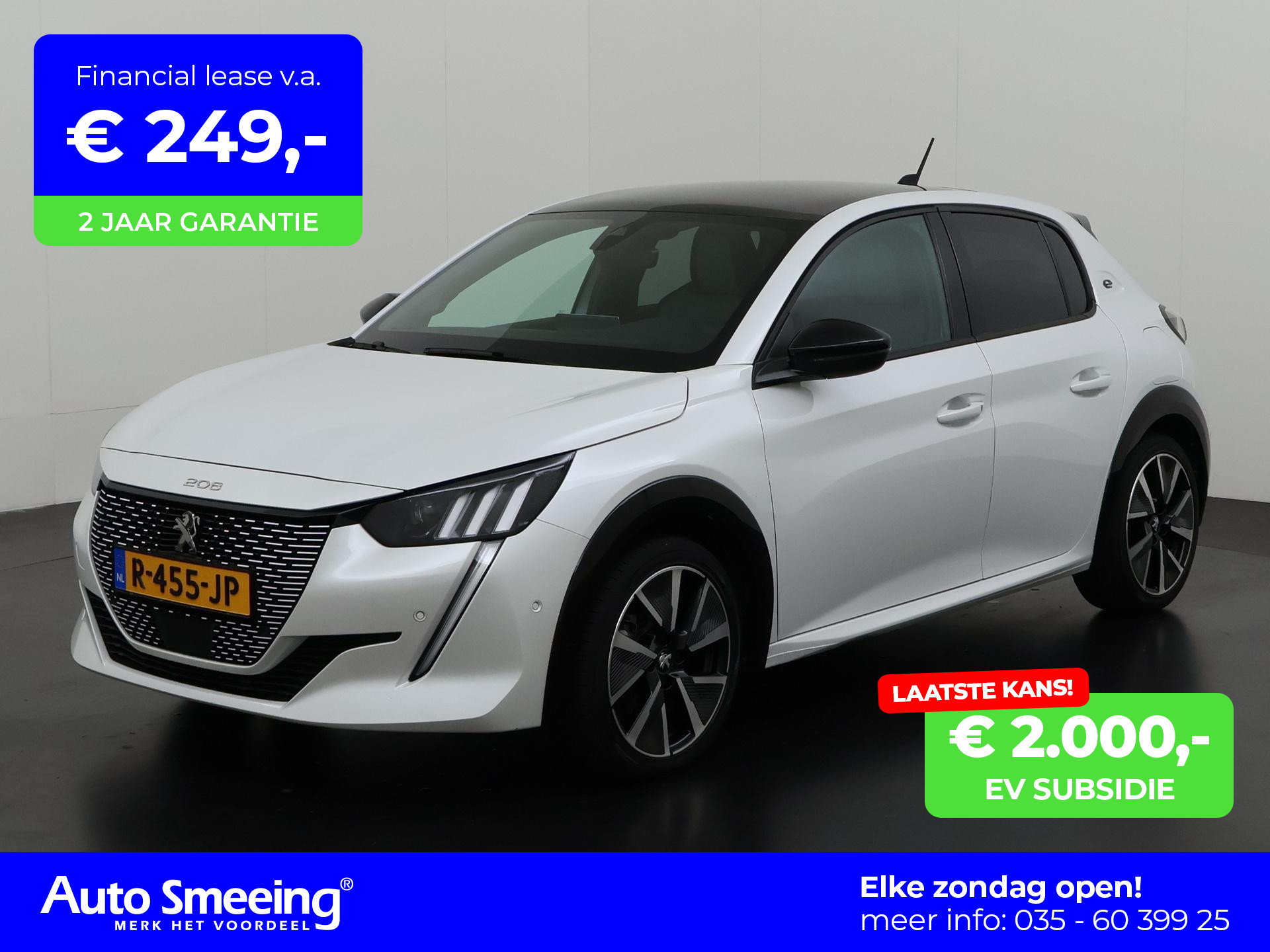 Peugeot e-208 EV GT 350 50 kWh | 16.945,- na subsidie | Panoramadak | Camera | Stoelverwarming | Zondag Open!