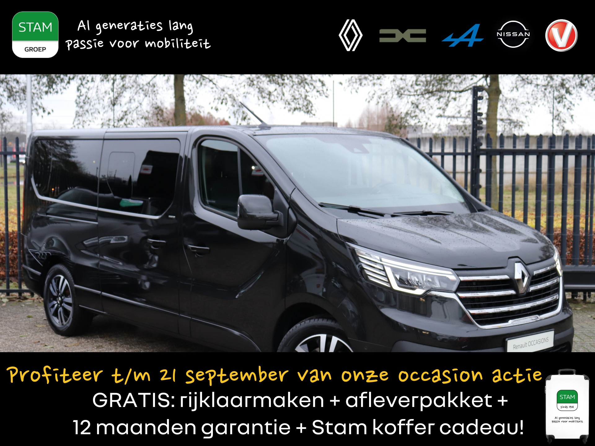 Renault Trafic L2H1 Spaceclass dCi 170pk EDC/Automaat RIJKLAAR | 7-persoons | Navi | Zeer luxe | 17" velgen