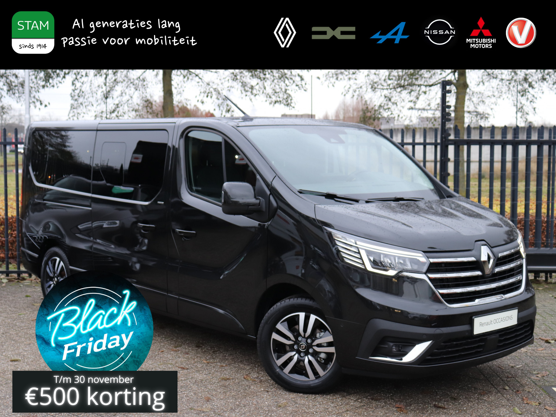 Renault Trafic L2H1 Spaceclass dCi 170pk EDC/Automaat RIJKLAAR | 7-persoons | Navi | Zeer luxe | 17" velgen