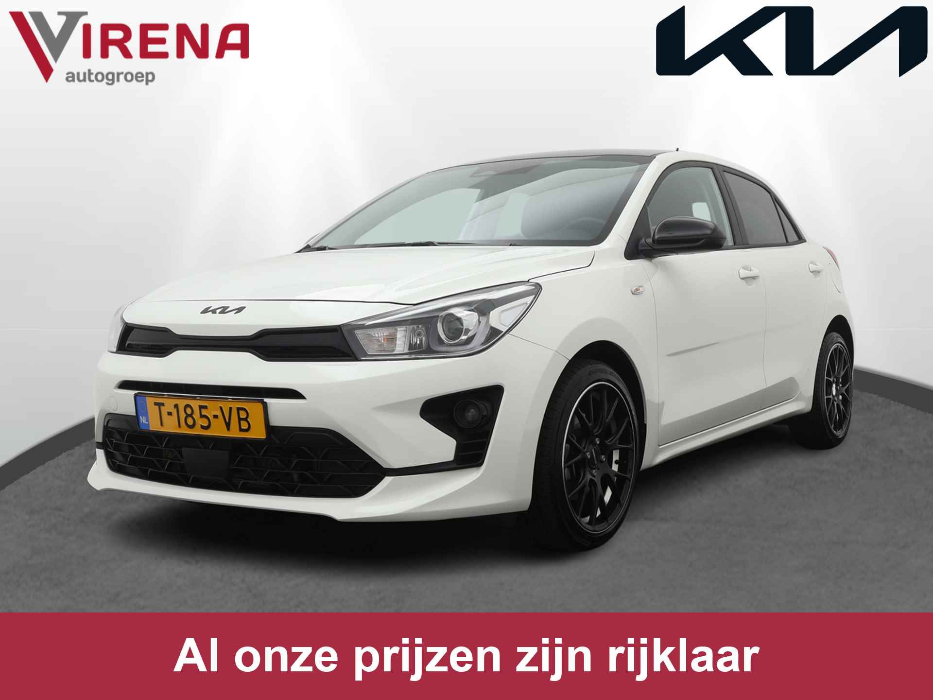 Kia Rio 1.0 T-GDi MHEV DynamicLine - Black Edition - Achteruitrijcamera - Apple CarPlay - Cruise Controle - Airco - Privacy Glass - LM-Velgen - Fabrieksgarantie tot 09-2030 - 1/49