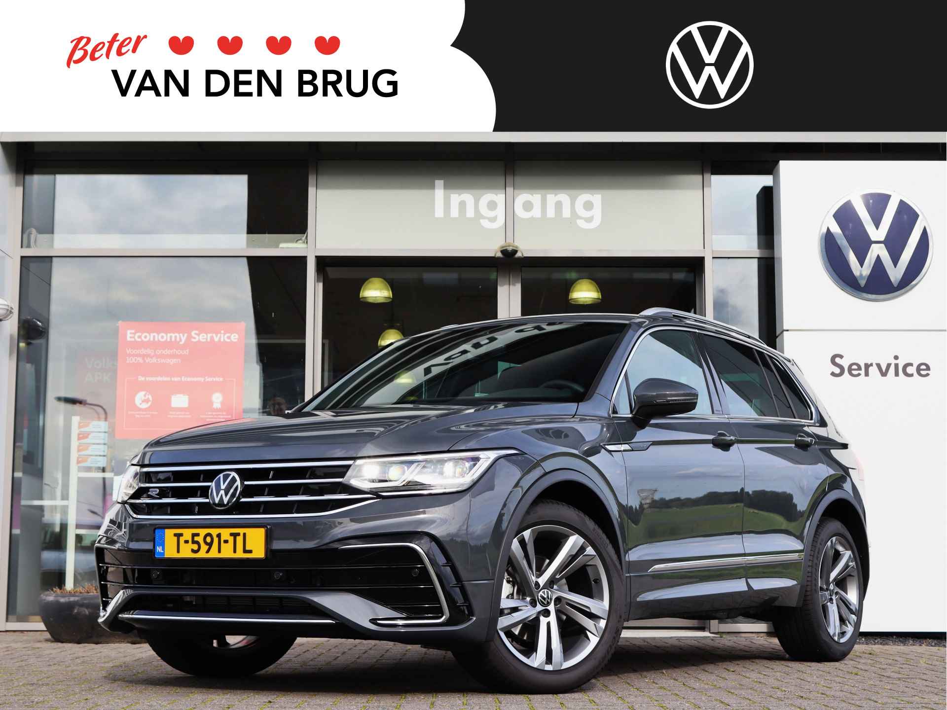 Volkswagen Tiguan 1.5 TSI 150 pk DSG R-Line Business | Navigatie | Spiegel pakket | Multimedia pakket | 19" Valencia | Keyless | Nieuwprijs rijklaar € 51.755,- | - 1/49