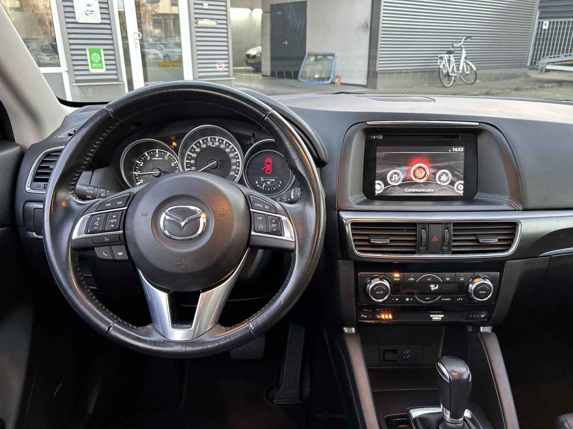 Mazda CX-5 2.0 SkyActiv-G 160 GT-M 4WD Automaat | Rijklaarprijs! | Trekhaak 1.800kg! |  Lage km-stand! | Schuifdak |  Climate Control | Navi | Leder | Stoelverwarming | Elektrische stoelen met geheugen | Inclusief 12 maanden Bovag-garantie! | - 22/28