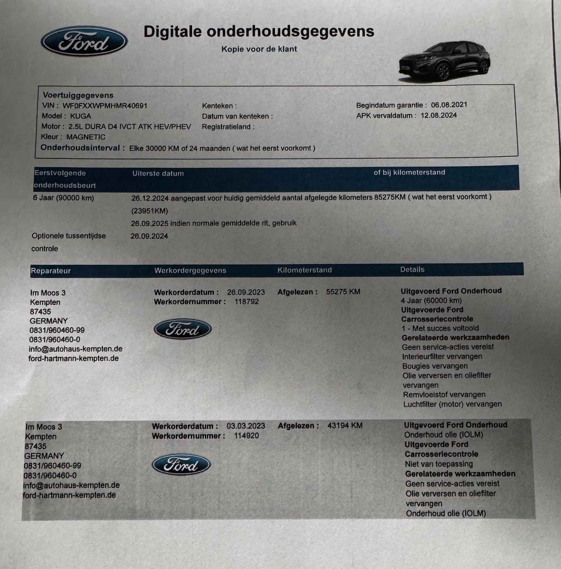 Ford Kuga 2.5 PHEV ST-Line X / 225 PK / Panoramadak / Adaptive Cruise / Navi + Camera / Elek. Achterklep / Stoel + Stuurverwarming - 44/61