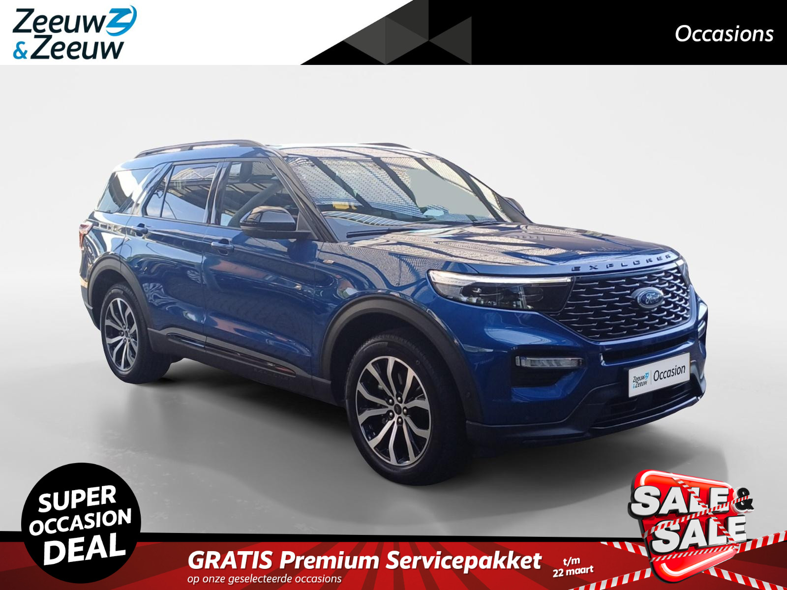 Ford Explorer 3.0 V6 EcoBoost PHEV ST-Line | Panoramadak | 7-persoons | Full Option | NL-auto | Trekhaak | Nieuwstaat! |