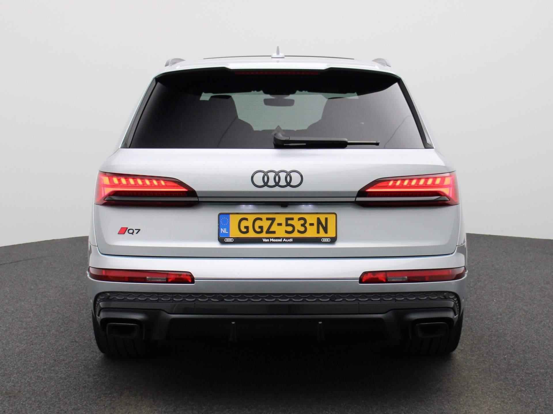 Audi Q7 55 TFSI e quattro Pro Line S 381 PK | Assistentiepakket tour | B&O Premium | Glazen panoramadak | Trekhaak | Assistentiepakket parking plus | Achterbank plus | Comfortsleutel | Lichtpakket plus ambient light | Sportstoelen plus voorin | - 6/90