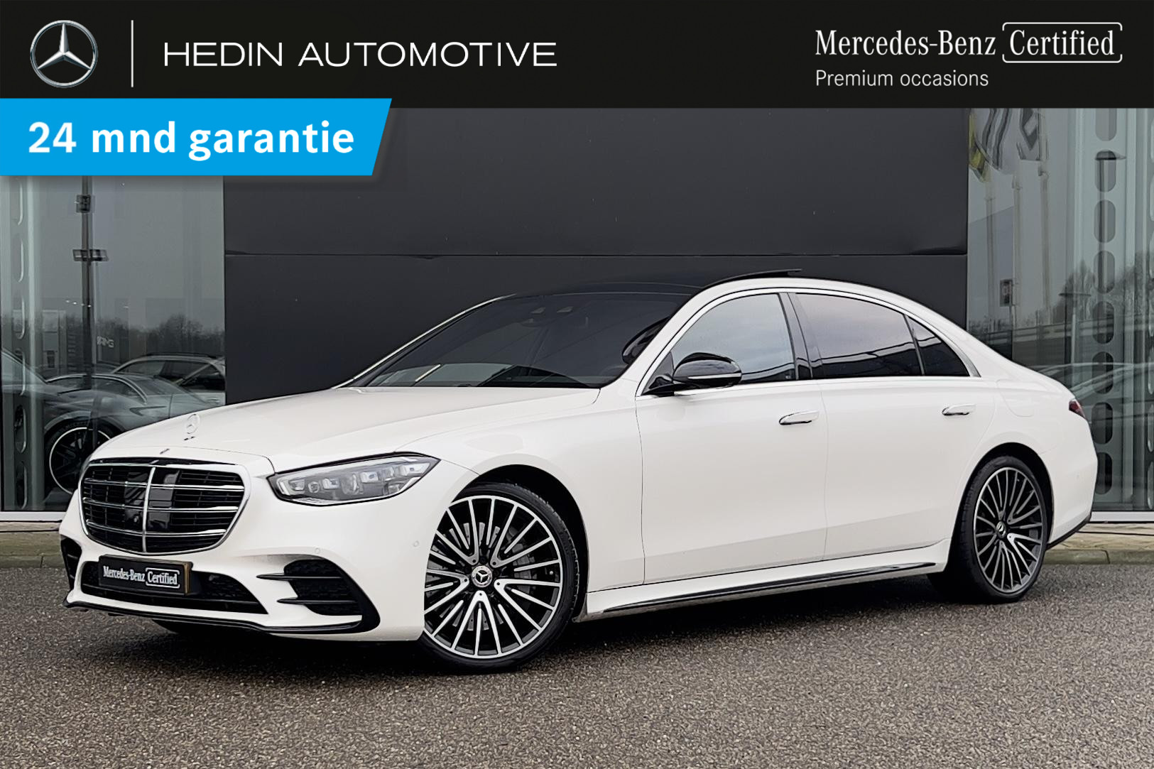 Mercedes-Benz S-klasse S 580e L Automaat AMG Line | MANUFAKTUR | Nightpakket | Panoramadak | Burmester 3D Audio | Airmatic | Stoelventilatie/verwarming | Memory | 360° Camera | Sfeerverlichting