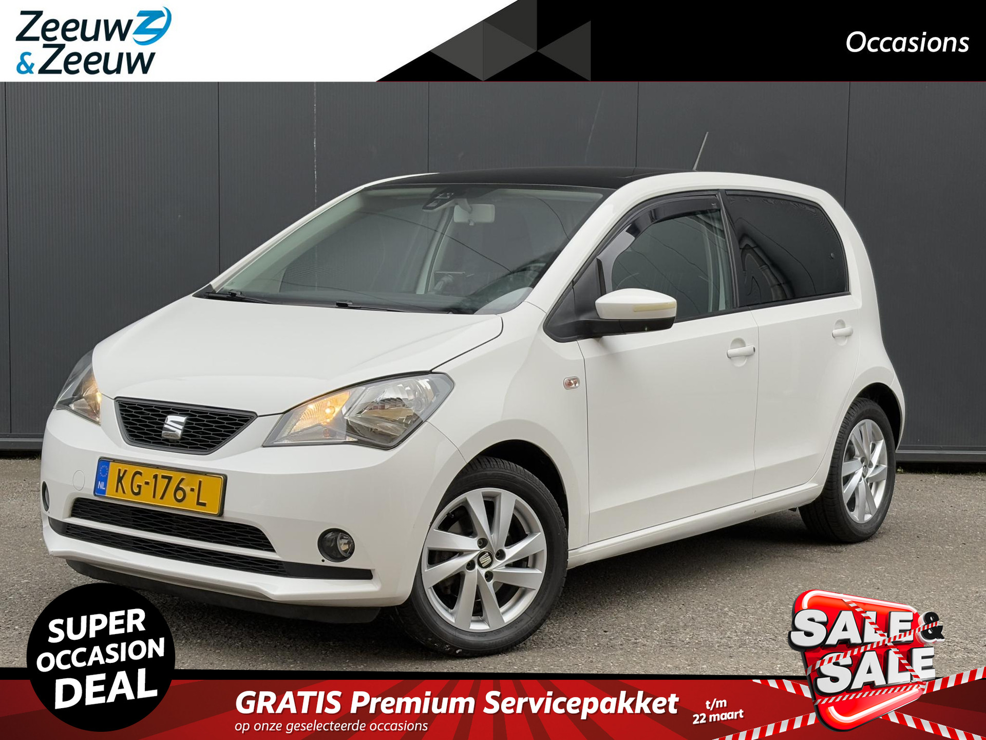 SEAT Mii 1.0 Sport Connect 1e Eigenaar | Dealer onderhouden | Navi | Airco | Lichtmetalen velgen | Schuif/kantel dak | Bovag garantie | Lage km stand | NAP