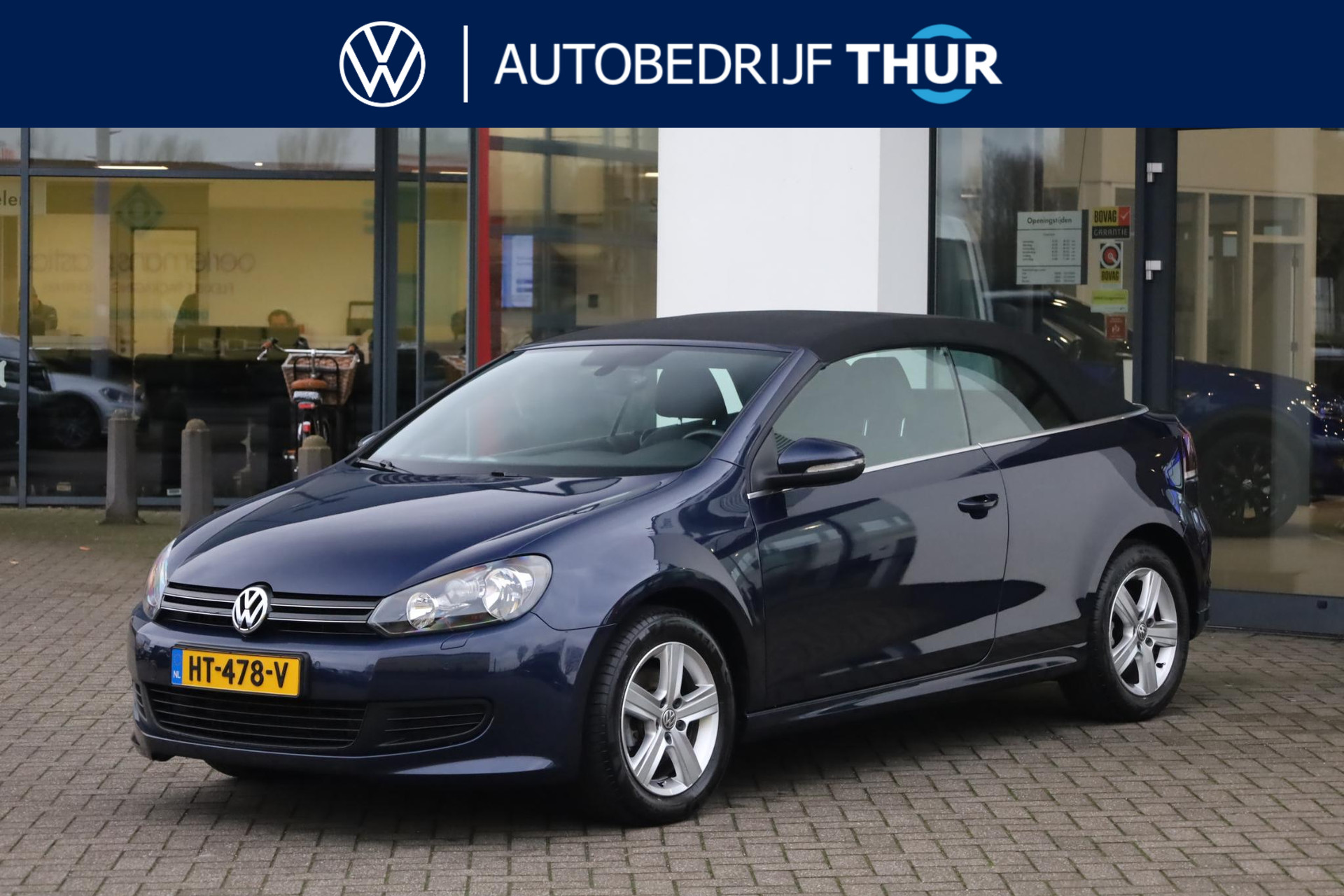 Volkswagen Golf Cabriolet 1.2 TSI BlueMotion 105PK / 77kW, NL Auto, alarm, cruise control, Apple Carplay / Android Auto, ECC, climatronic, dimmende binnenspiegel, navigatie, lederen multifunctioneel stuurwiel, cruise control, 16" LMV, LED achterlichten, regensensor