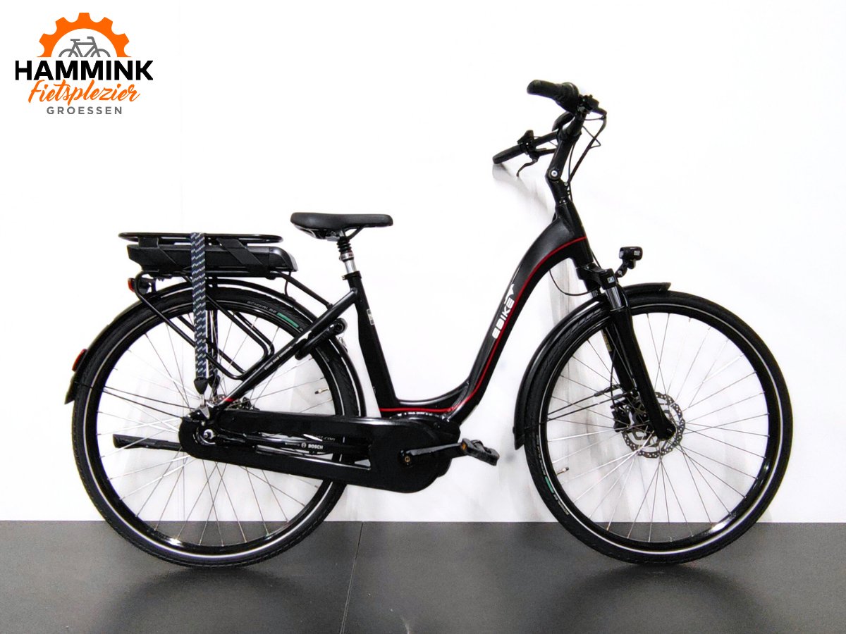 Ebike Das Original Classic Dames Zwart/Rood 48cm