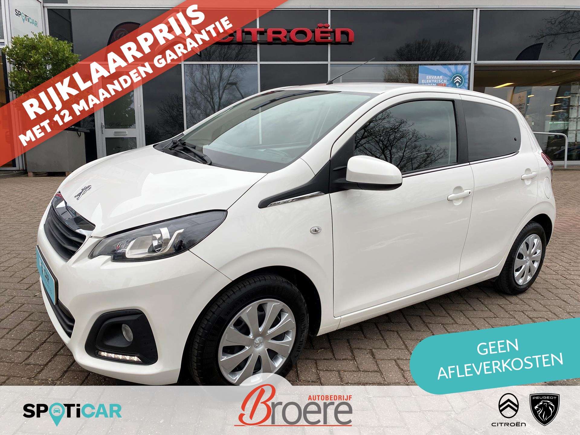 Peugeot 108 1.0 VTi 72pk 5D Active | airconditioning, radio met bleutooth, elek. ramen en verstelbare buitenspiegels, getinte ramen, toerenteller