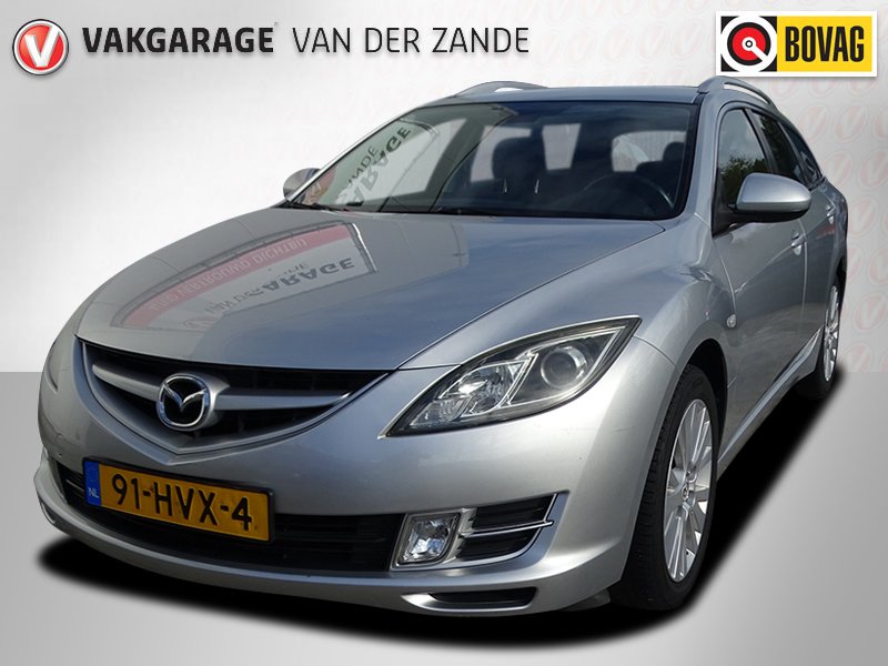 Mazda 6 Sportbreak 1.8 Touring Airco, Cruise, Trekhaak, NAP! bij viaBOVAG.nl