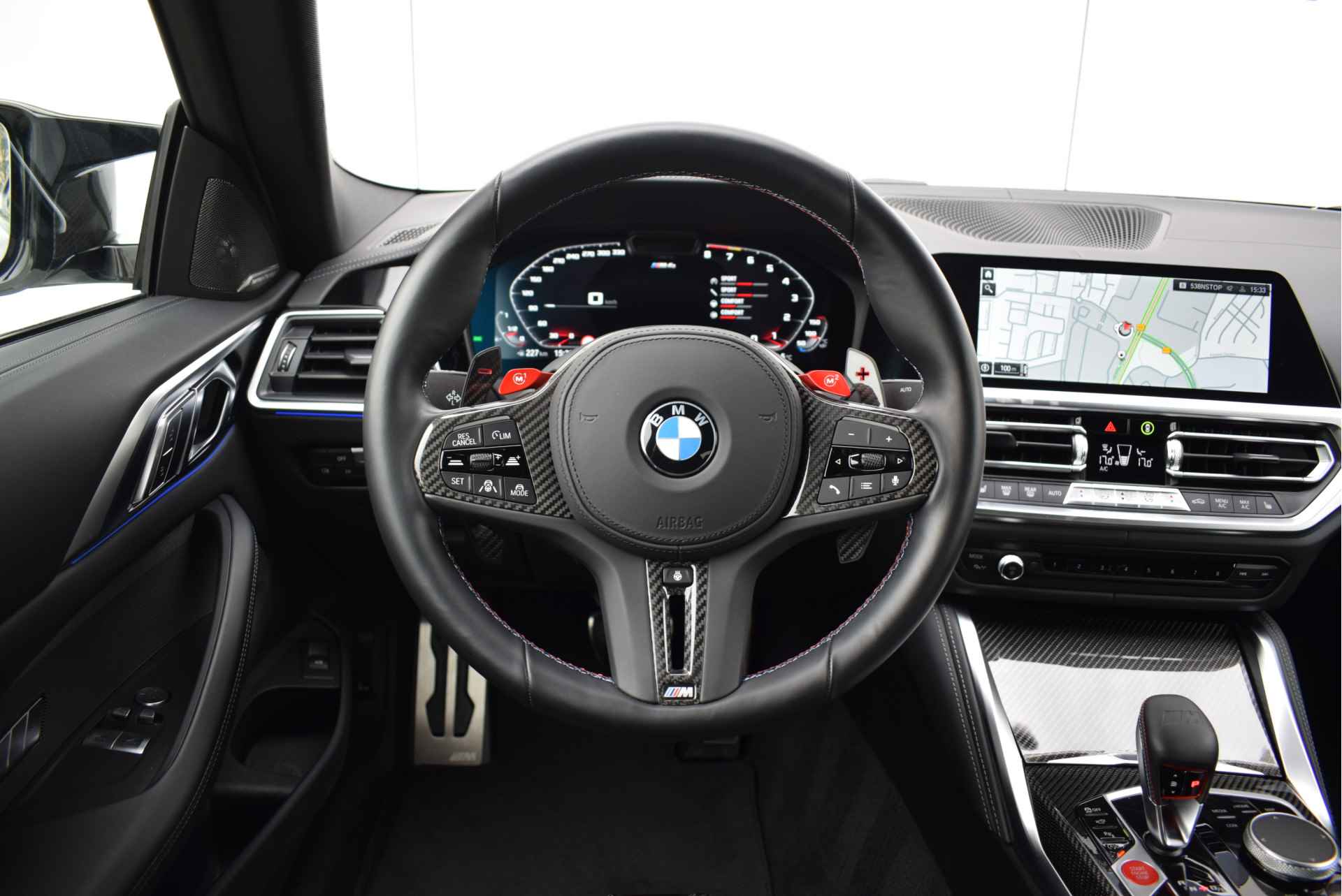 BMW 4 Serie Coupé M4 Competition Automaat / M Drive Professional / M Carbon kuipstoelen / Laserlight / Parking Assistant Plus / Adaptief M Onderstel / Gesture Control - 16/37