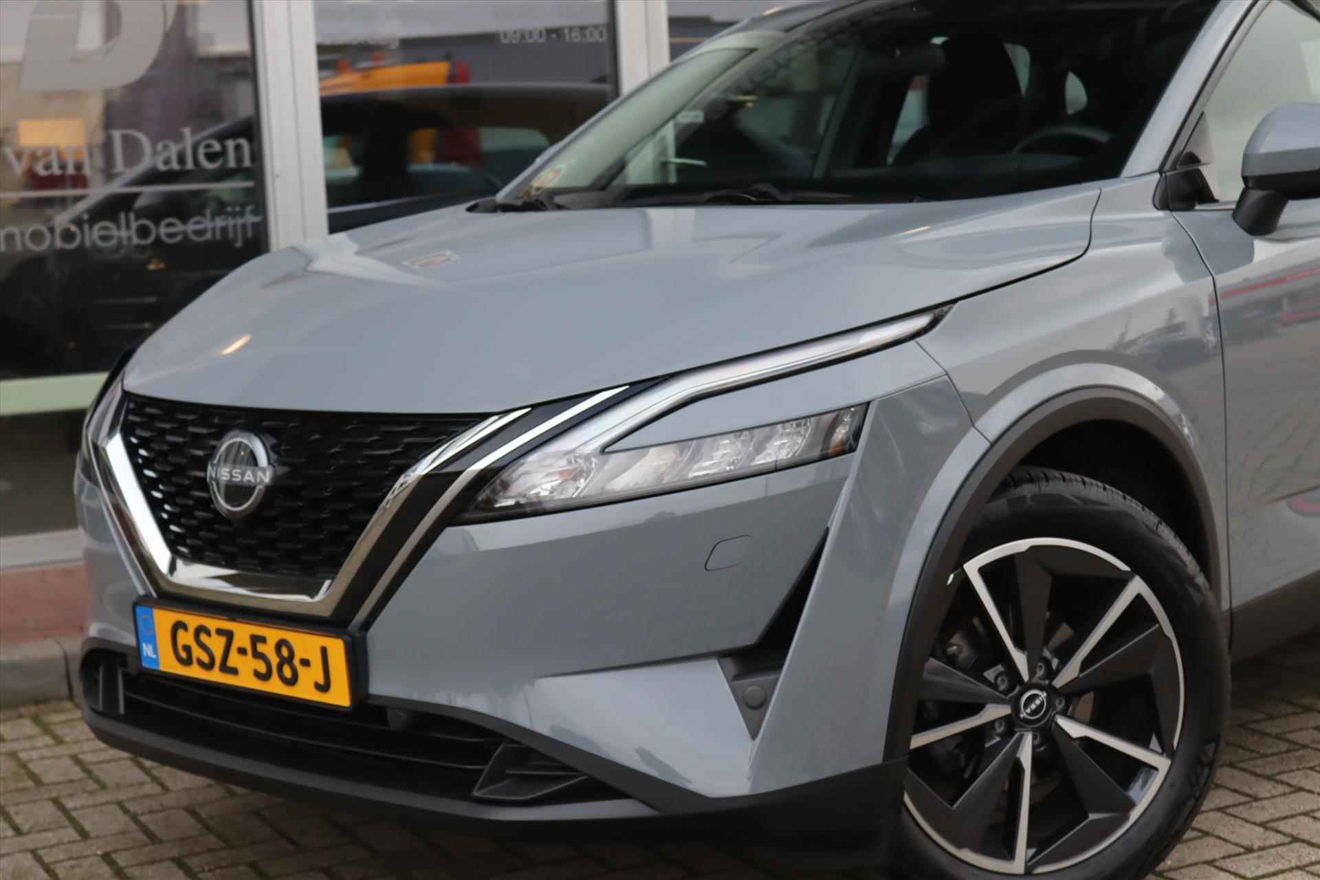 Nissan Qashqai 1.3 MHEV 158PK AUTOMAAT N-CONNECTA Navi Carplay | Camera | Stoel/stuurverw. | Adapt.Cruise | Voorruitverw. | Lane Assist | Led | Dab | 19 Inch LM | - 53/56