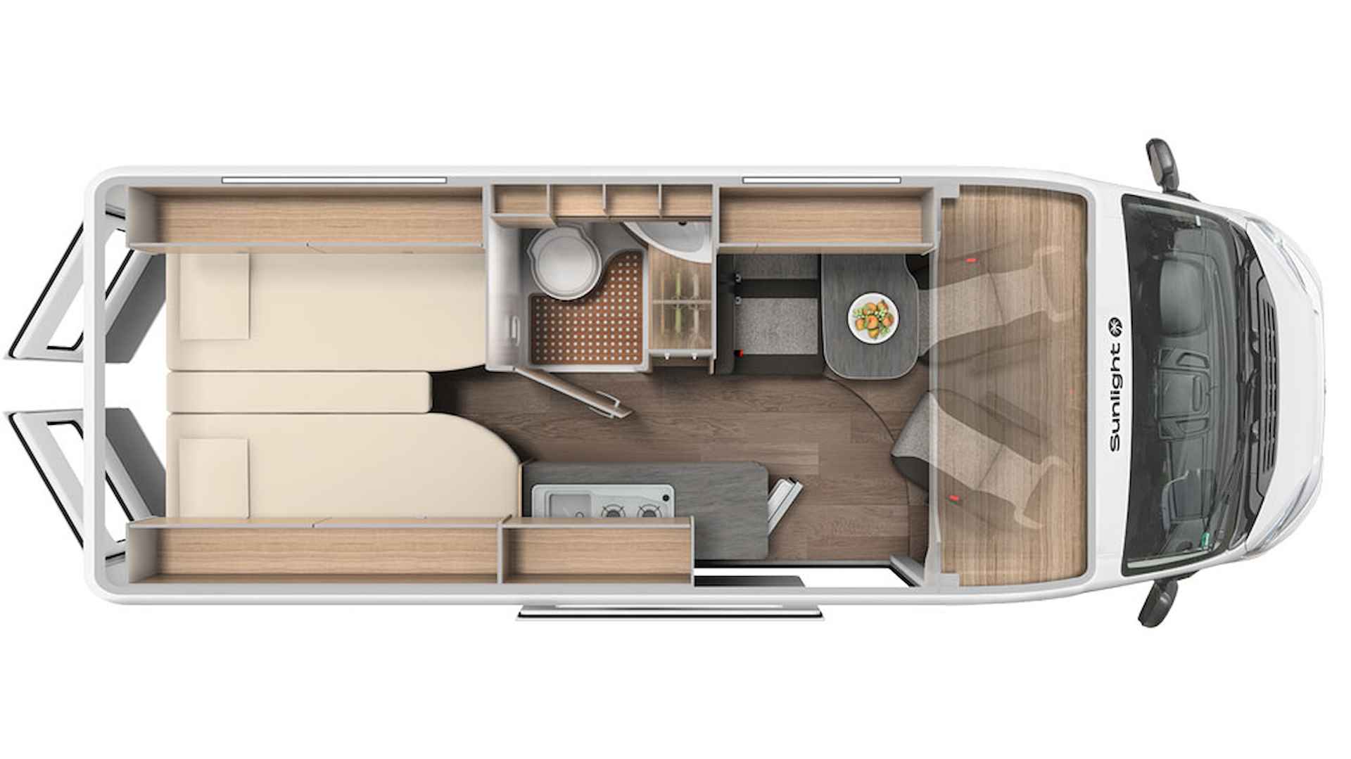 Sunlight Cliff 640 Adventure Edition 140 pk AUTOMAAT 9-Traps Euro6 Fiat Ducato 8 **Lengtebedden/4 zitplaatsen/Luifel/Fietsendrager/Smart - 5/71