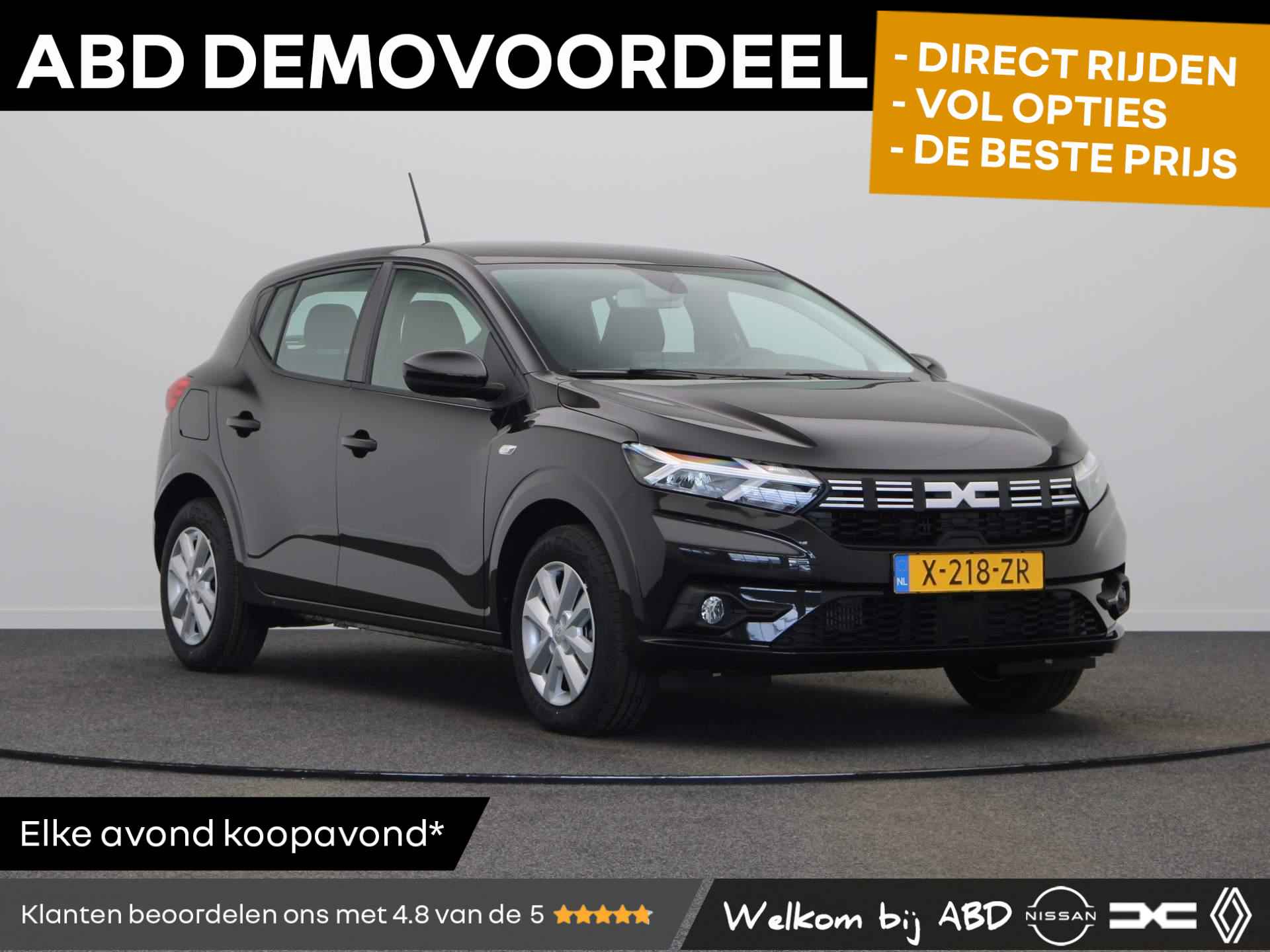 Dacia Sandero TCe 90pk Expression | Parkeersensoren Achter | Bluetooth | Cruise control | Led verlichting | Airco - 1/37