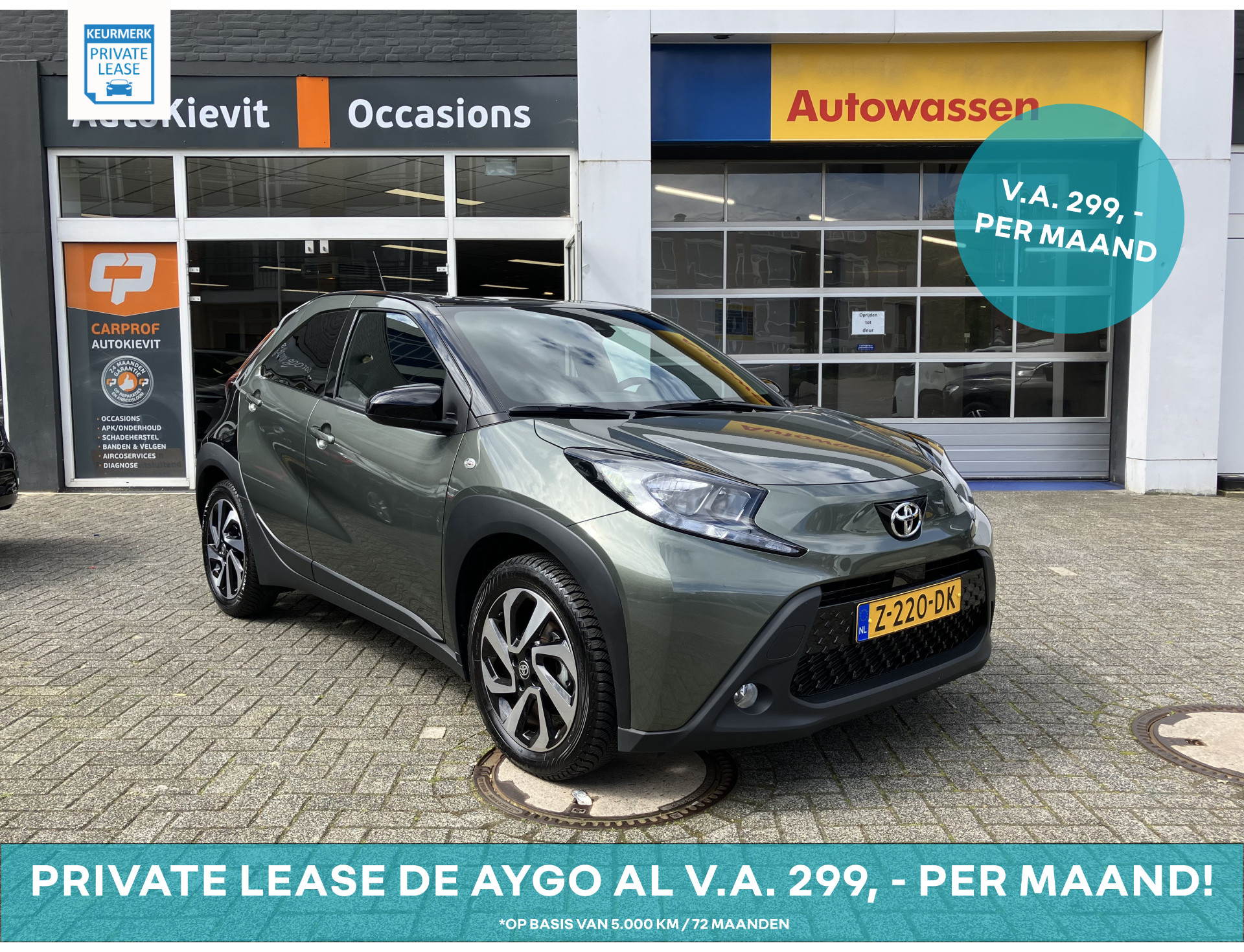 Toyota Aygo X 1.0 VVT-i MT Pulse - PRIVATE LEASE va. € 299,- pm.