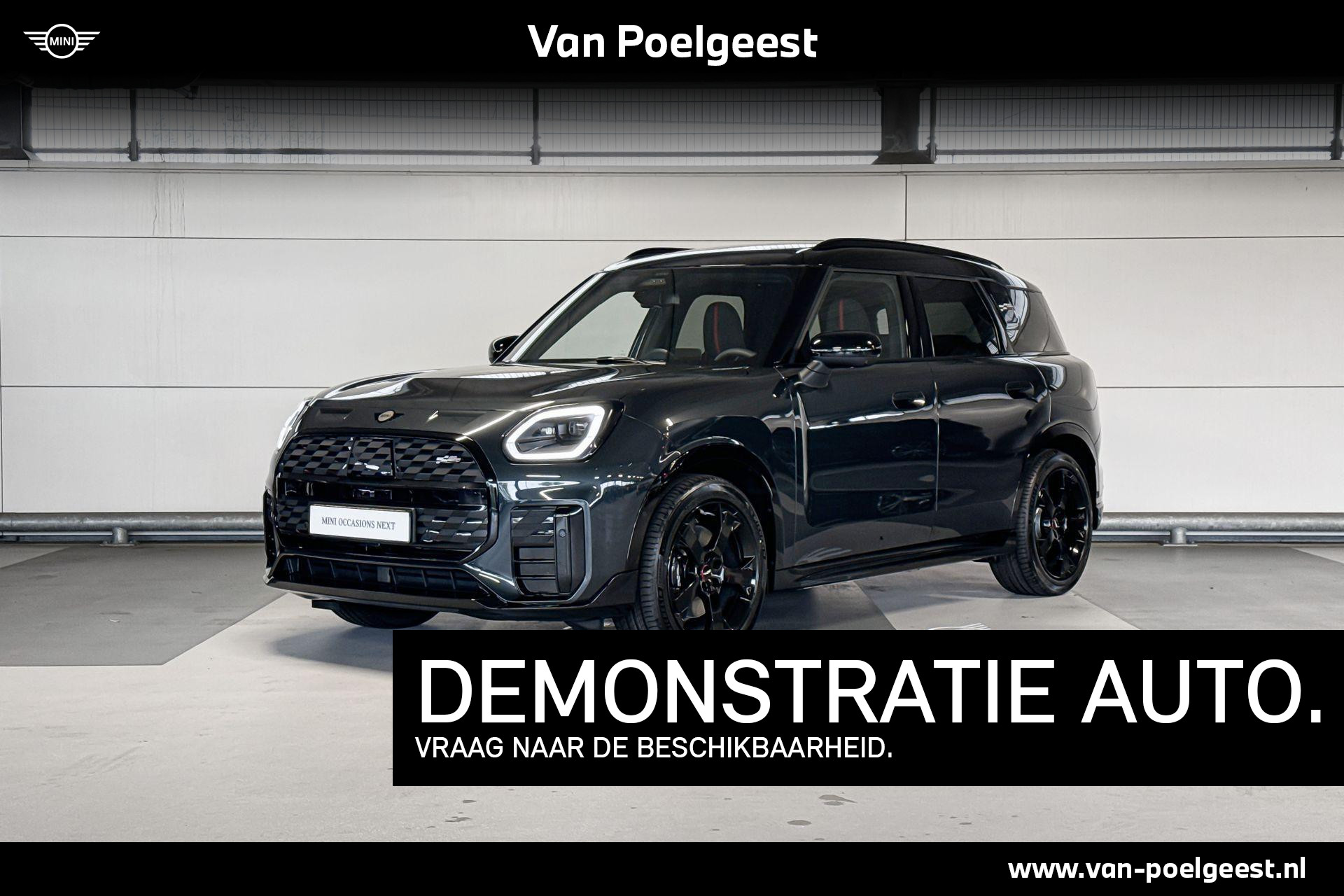 MINI Countryman Electric E John Cooper Works 66.5 kWh | Pakket L | Dak en spiegelkappen in Jetblack