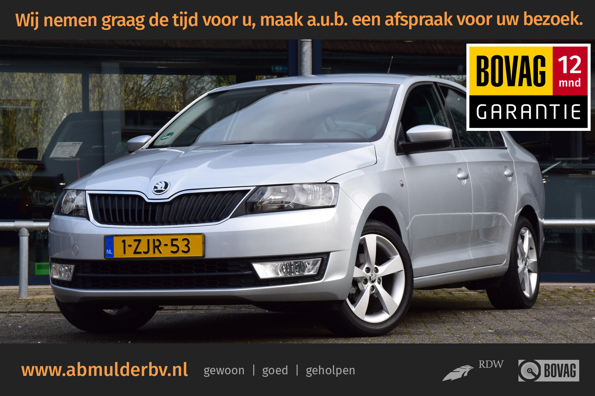 Škoda Rapid 1.2 TSI 86PK Greentech Ambition Businessline | Org. NL | BOVAG Garantie | Dealer onderhouden | Navigatie | Bleutooth | Cruise Control | 16inch LM Velgen | bij viaBOVAG.nl