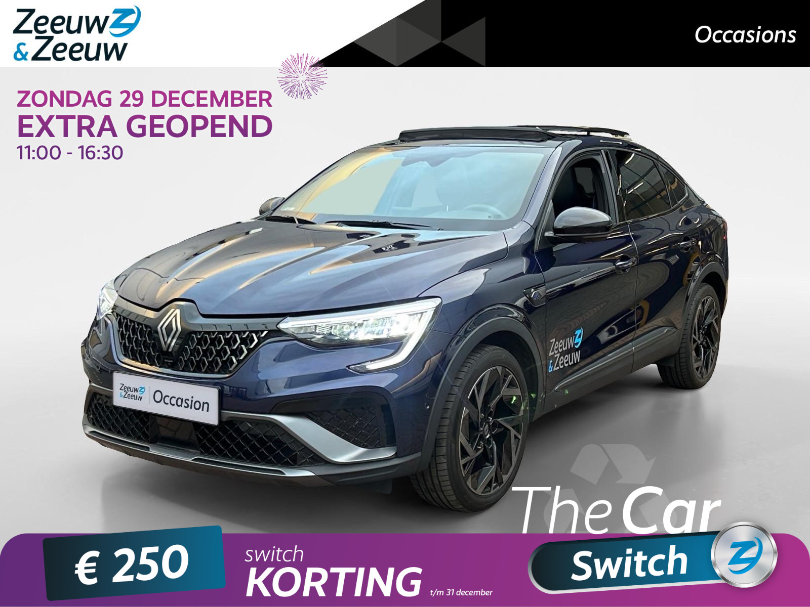 Renault Arkana 1.6 E-Tech hybrid 145 esprit Alpine | Panorama Dak | Rondomzicht Camera |  Stuur/Stoel Verwarming | Bose | Apple Carplay/Android Auto | Dode Hoek Detectie | Rijdende Demo