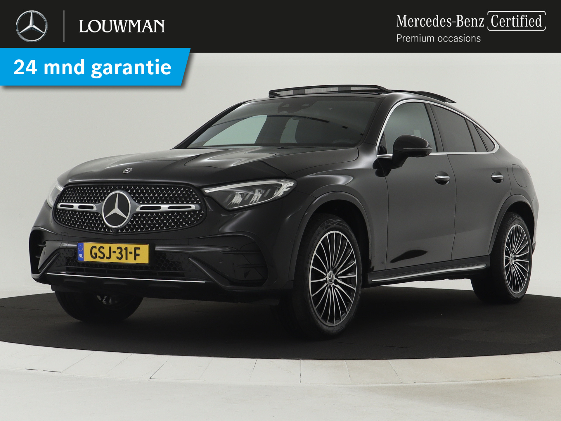 Mercedes-Benz GLC Coupé 300 e 4M AMG Plug-In Hybride | AMG Styling | Trekhaak | 20 Inch LM Velgen | Distronic | Panorama Schuif-Kanteldak | 360°-Camera | Inclusief 24 maanden MB Certified garantie voor Europa.