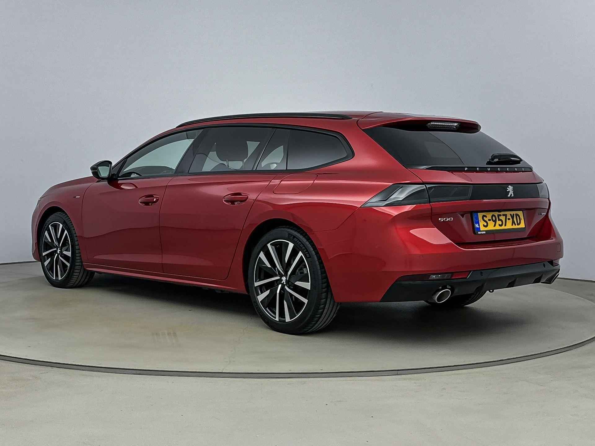 Peugeot 508 SW GT Pack Business 1.6 Plug-in HYbrid 225pk Automaat | Navigatie | Schuif-/kanteldak | Achteruitrijcamera | Leder/Alcantara | Stoel elektrisch+verwarmd+geheugen+massage | FOCAL Premium HiFi | Handsfree Achterklep | Keyless | Climate Control | Adaptieve Cruise Control | Parkeersensoren v+a | Full Led koplampen | Dodehoeksensor | DAB+ radio | Apple Carplay / Android Auto | Donker getint glas | Trekhaak | 18" lichtmetalen velgen | - 8/37