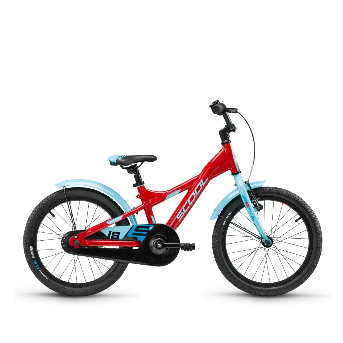 Scool XXlite 18-1 1-1-speed terugtraprem Red/Light Blue 2024