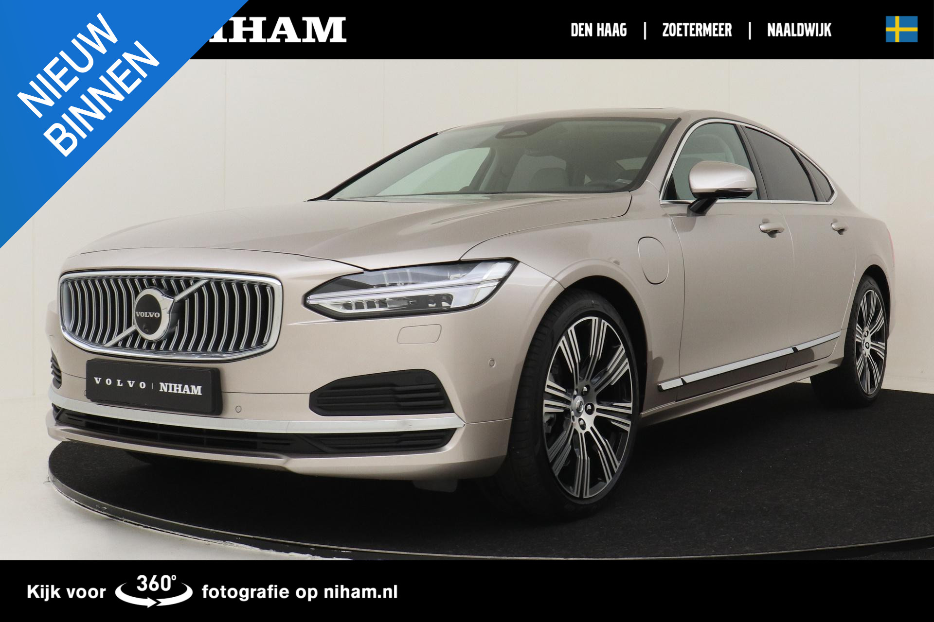 Volvo S90 T8 AWD ULTIMATE BRIGHT *FULL OPTIONS!* -PANO.DAK|LUCHTVERING|B&W-AUDIO|GEVENT.LEDER+MASSAGE|20"