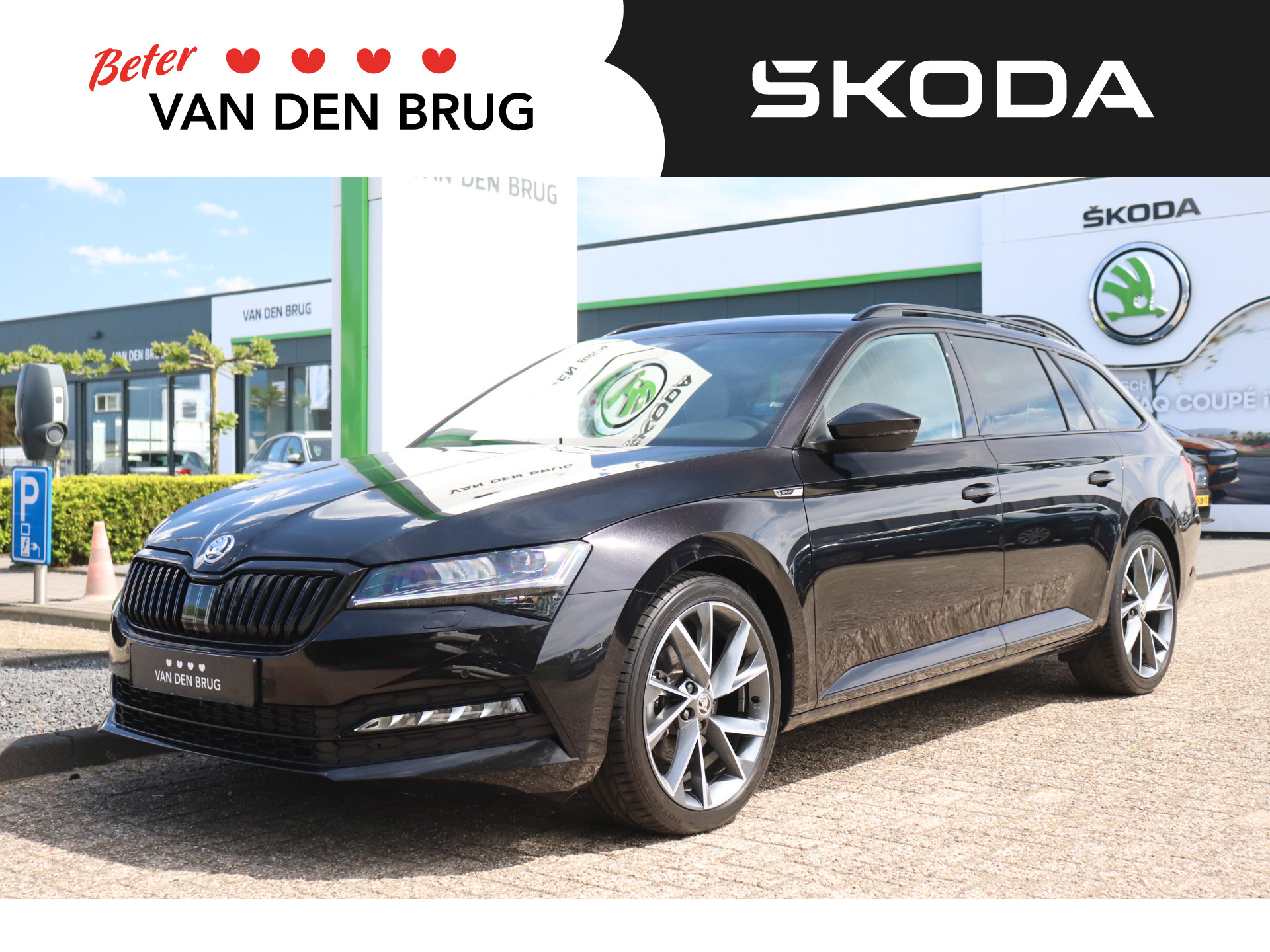 Škoda Superb Combi 2.0 TSI 190pk AUTOMAAT Sportline Business | Stoel- & stuurwielverwarming | Adaptieve cruise control | Elektrische bestuurdersstoel incl. geheugen |