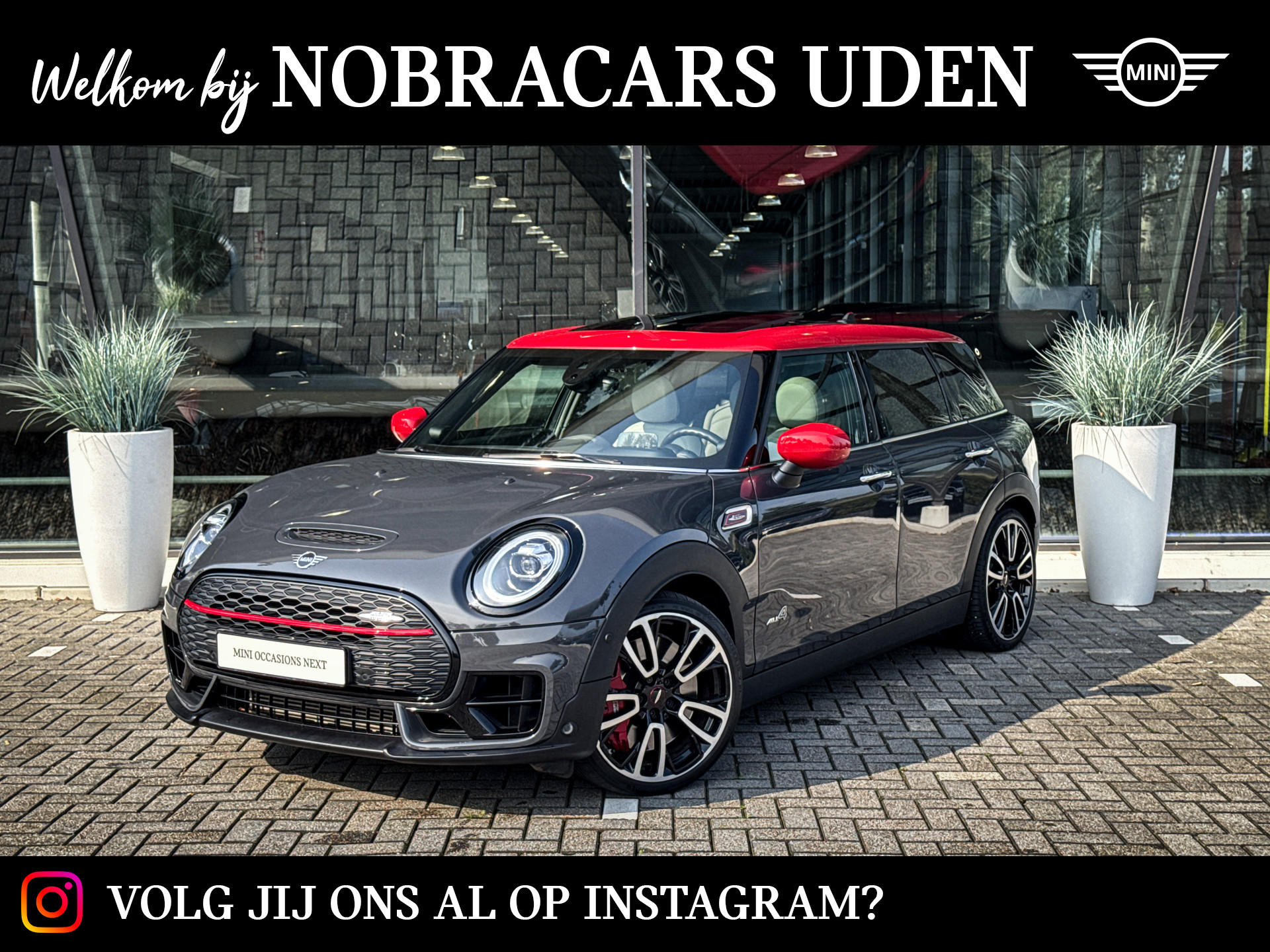 MINI Clubman JCW ALL4 Chili Automaat / Panoramadak / Achteruitrijcamera / Stoelverwarming / LED / Harman Kardon / Head-Up / Cruise Control / Comfort Access