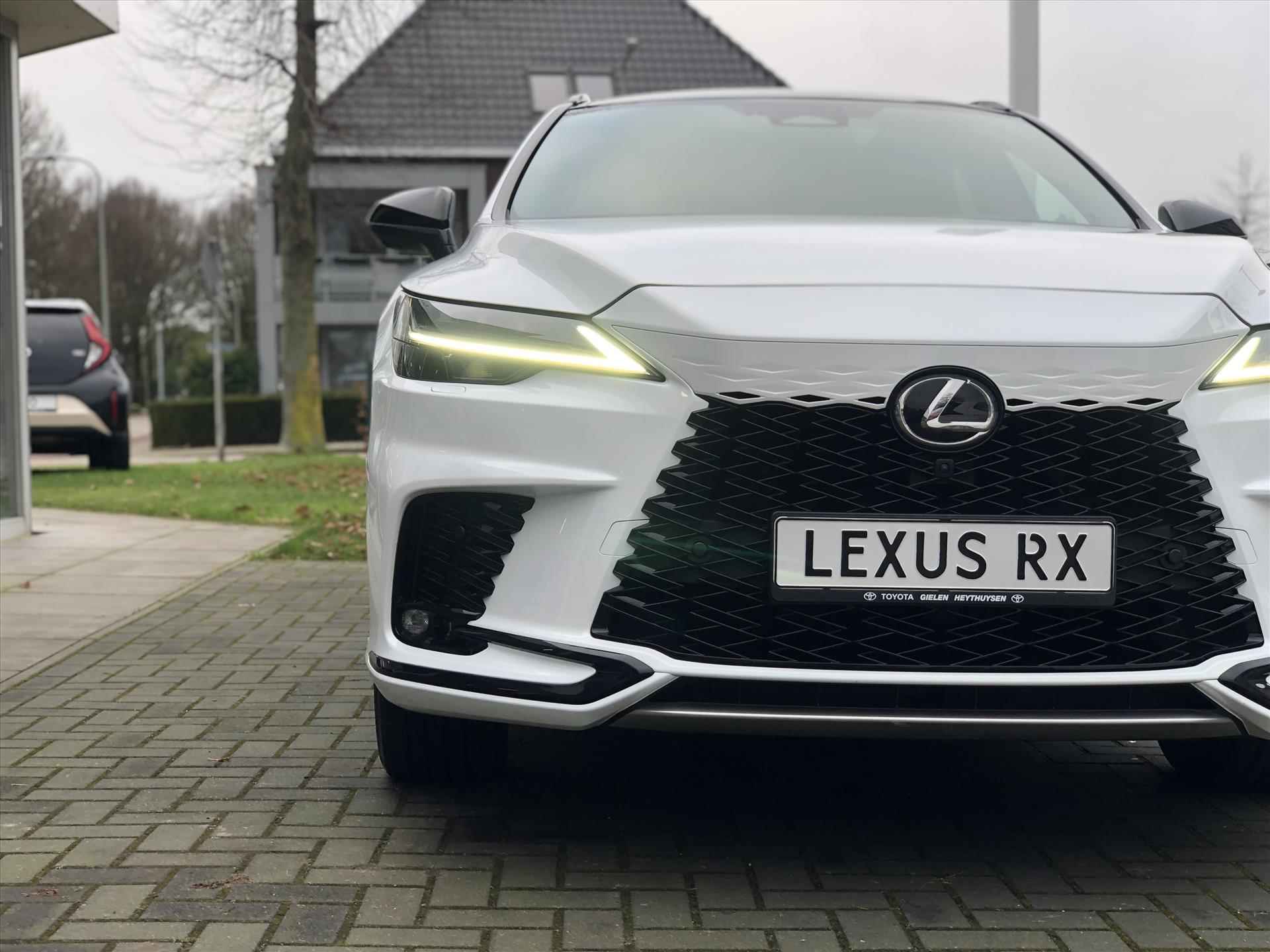 Lexus Rx 500h Turbo AWD 371pk F Sport Line | Panoramadak, Trekhaak, Stoelventilatie, Leer, 360 Camera, Mark Levinson, Stuurverwarming - 12/56