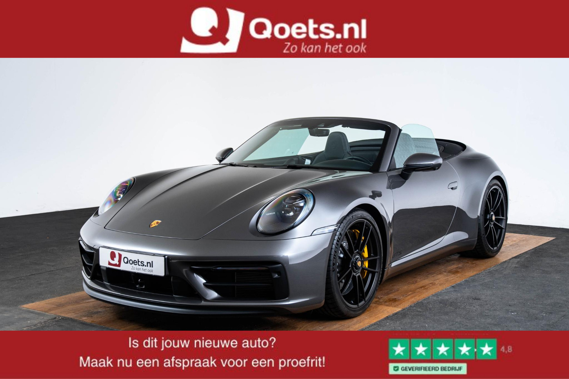 Porsche 911 Cabrio 3.0 Carrera GTS SportDesign/Sport Chrono pakket - Achterasbesturing - Adaptieve cruise control - Adaptieve sportstoelen Plus - GT-sportstuurwiel - Stuurbekrachtiging Plus - Liftsysteem