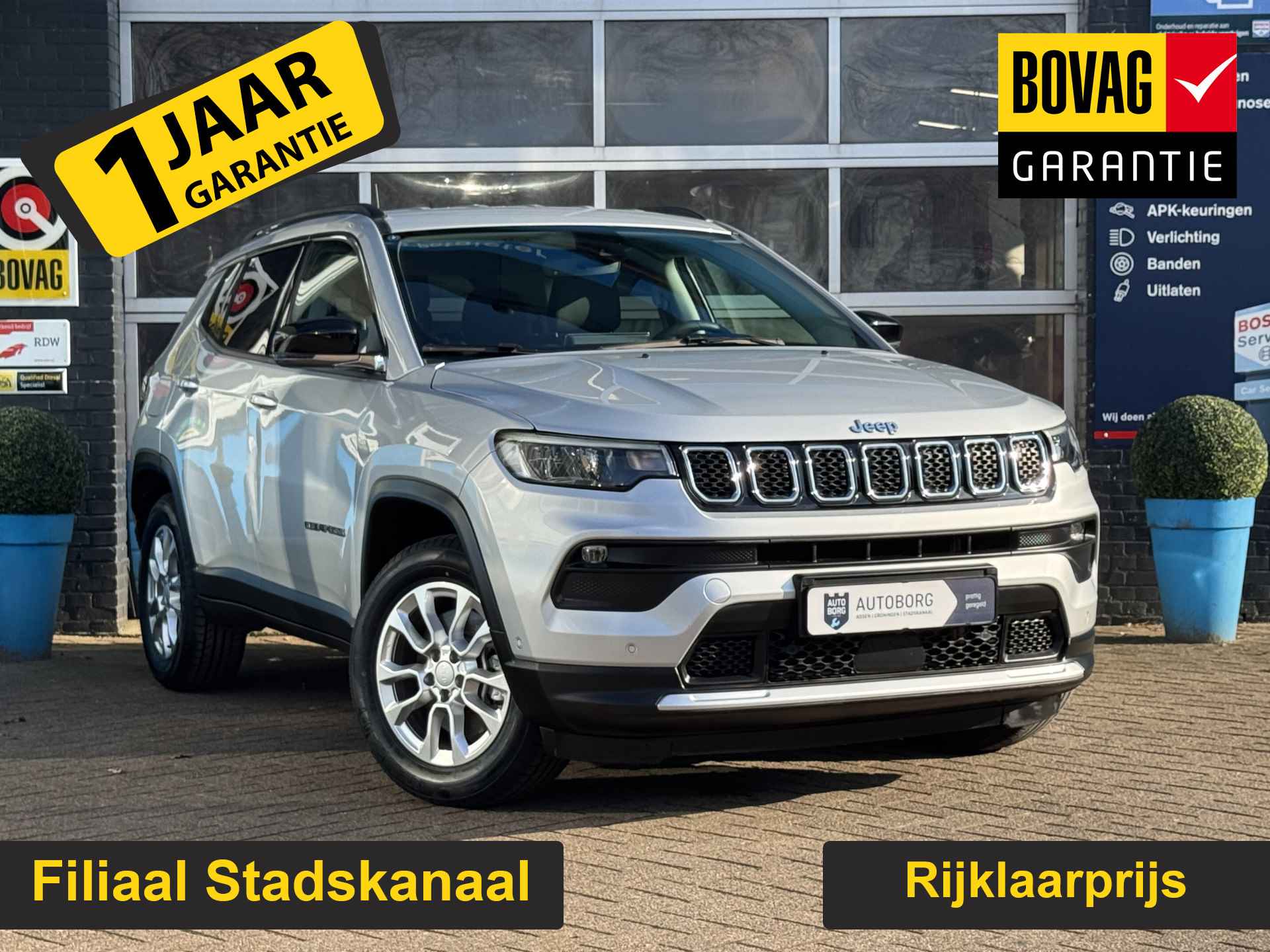 Jeep Compass 4xe 190 Plug-in Hybrid Electric Limited Lease Ed. Prijs Inclusief Onderhoud & 12 Maand BOVAG Garantie | Nieuwe Banden Rondom | Cruise Control Adaptief |