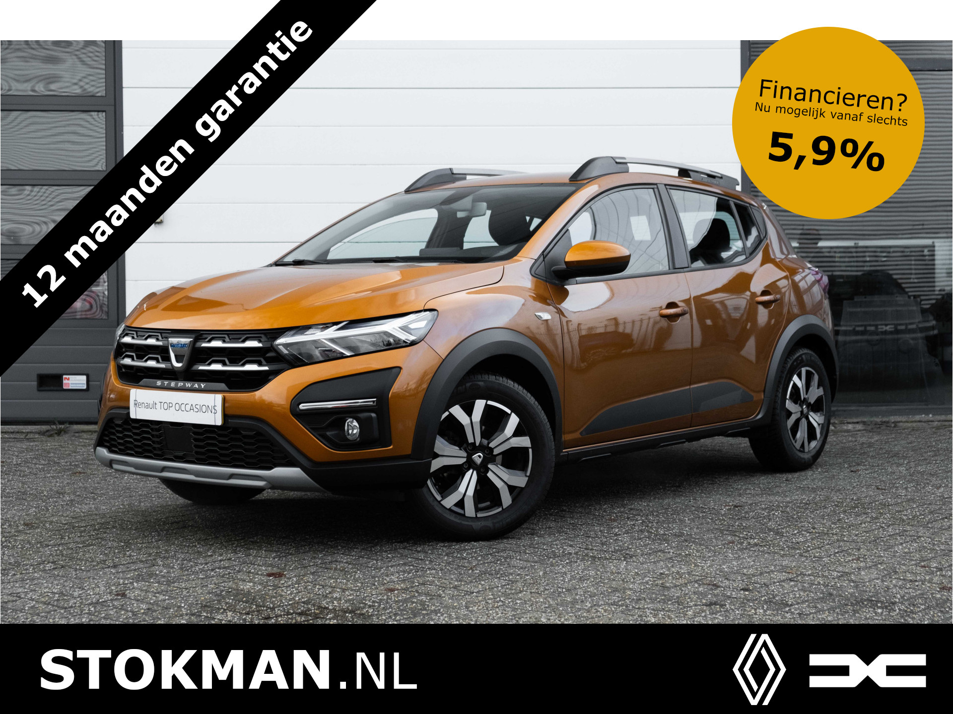 Dacia SANDERO Stepway 1.0 TCe 100 PK Bi-Fuel Comfort | Pack Easy | LM Velgen 16"| Media NAV | Trekhaak | | incl. Bovag rijklaarpakket met 12 maanden garantie