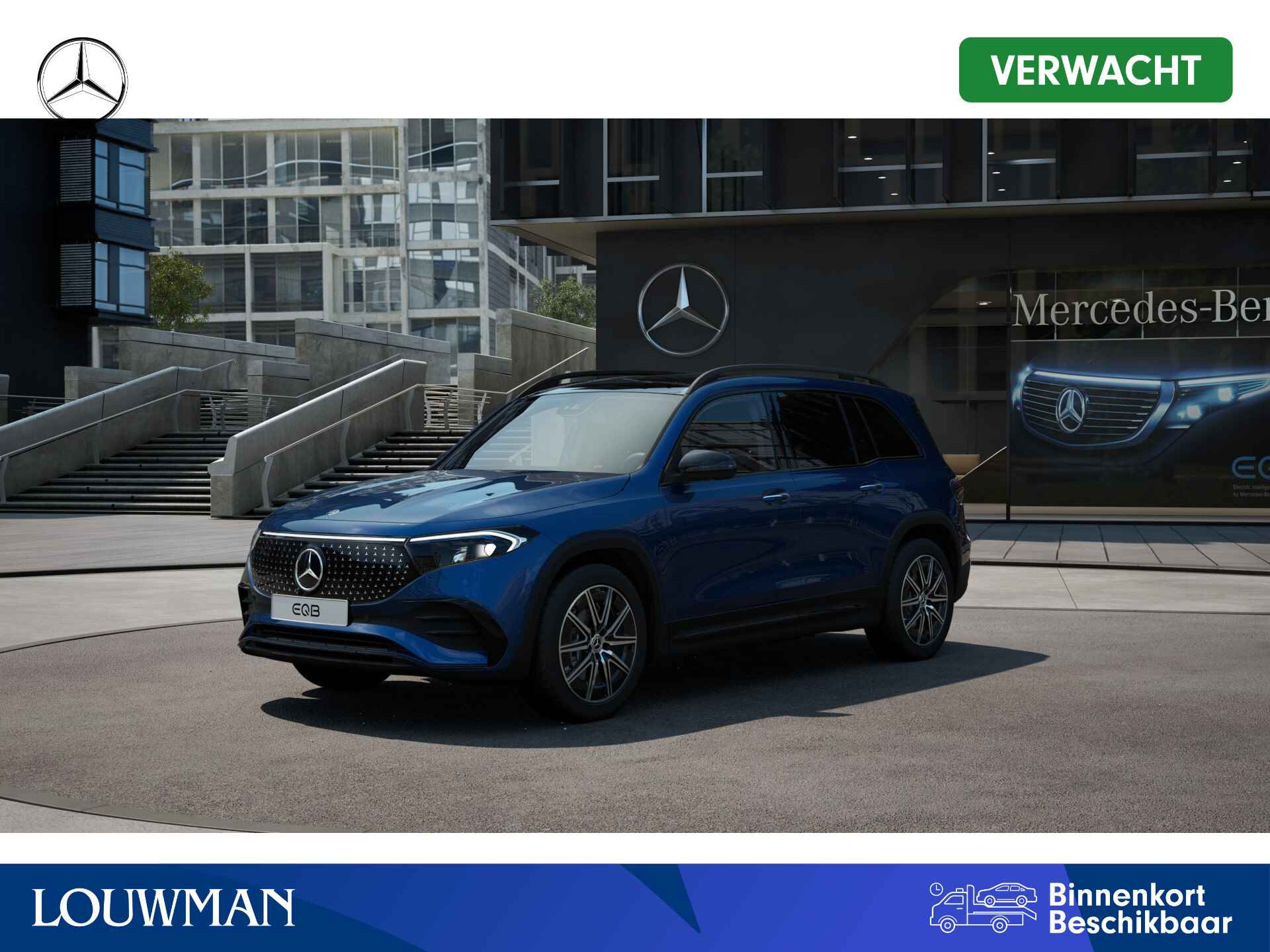 Mercedes-Benz EQB 250+ Business Solution AMG Line 7p. 71 kWh | Nightpakket | Premium pakket | Parkeerpakket met 360°-camera | KEYLESS-GO comfort pakket | GUARD 360° Voertuigbescherming Plus | EASY PACK achterklep | Dodehoekassistent |