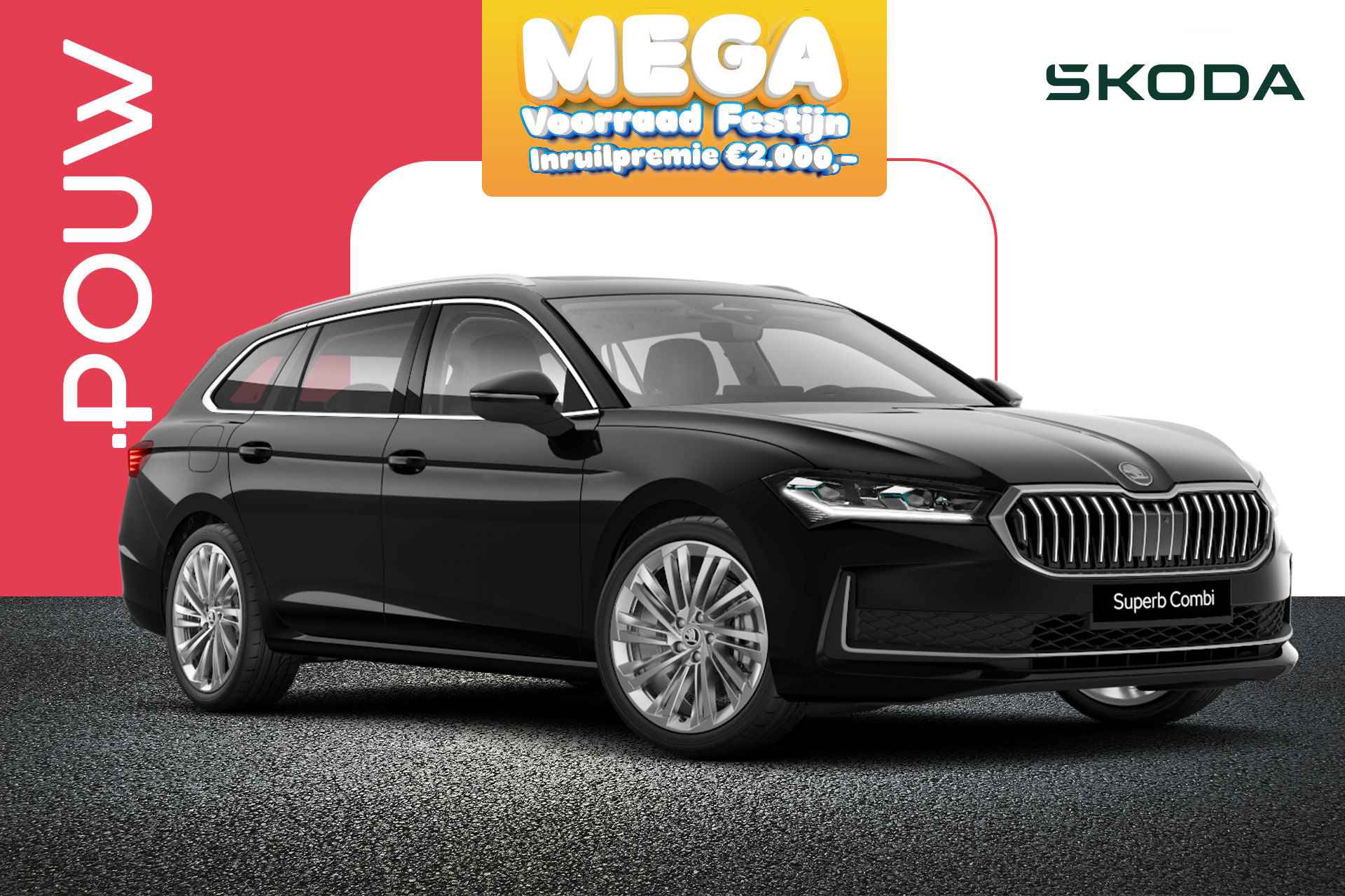 Skoda Superb Combi 1.5 TSI 204pk iV Business Edition | Panoramadak | Lounge | Head-up | Trekhaak | Light & View - 1/9