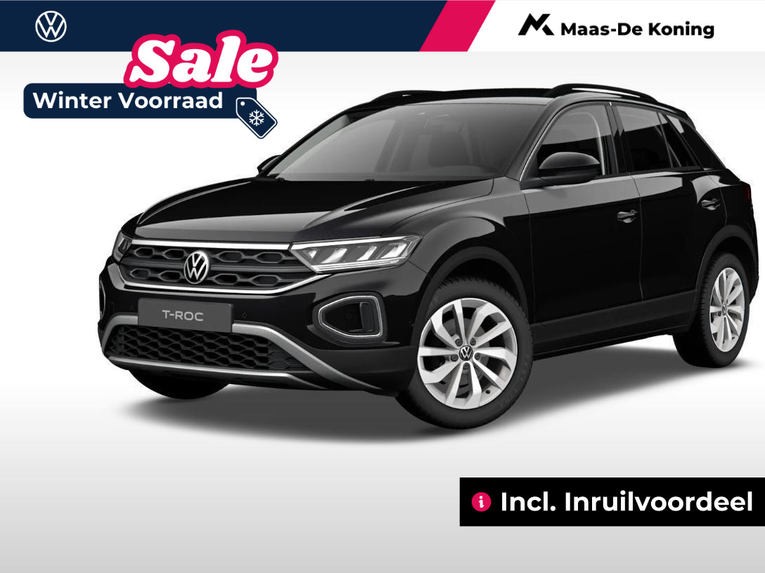 Volkswagen T-Roc Life Edition 1.0 TSI 116 pk 6 versn. Hand  ·  Airconditioning automatisch, 2-zone (climatronic) · Privatelease €,-398 per maand · incl. inruilvoordeel ·