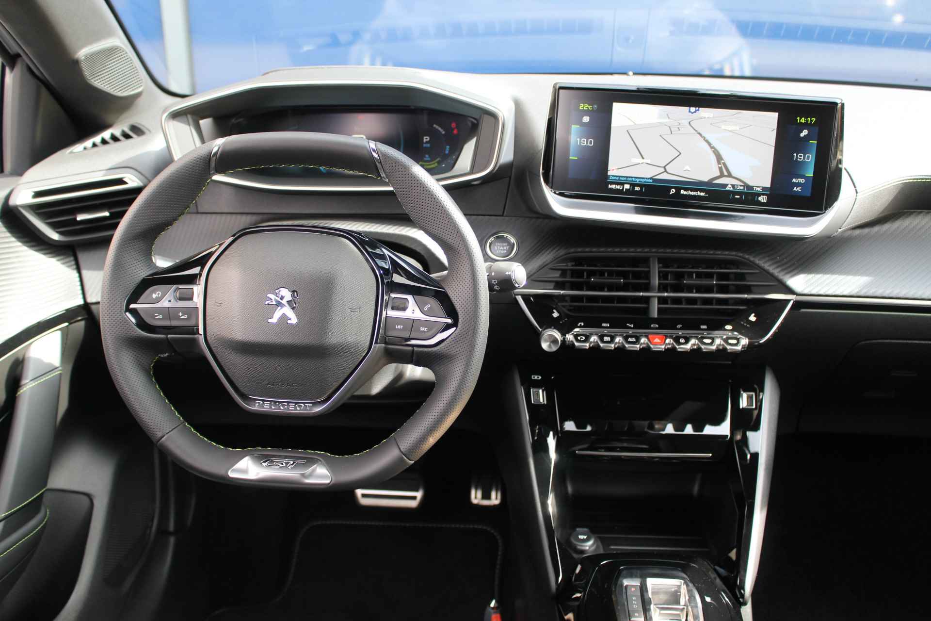 Peugeot e-208 GT 3-FASE 350KM | # | Navi | Camera | St. verwarming | Keyless | 10" scherm | Donker glas | Park Assist V 17" LMV | Cruise & Climate C. | - 14/43