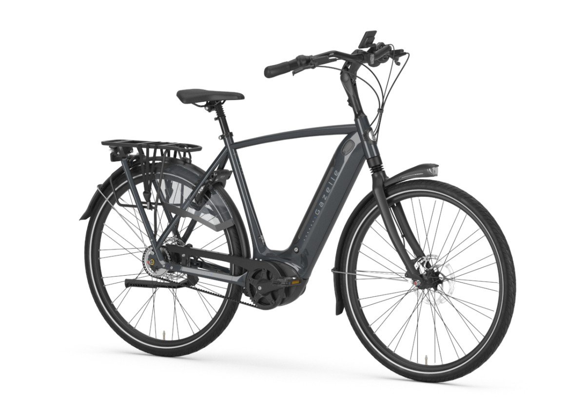 GAZELLE Grenoble C5 HMB 500Wh Heren Anthracite Grey Glans 57cm 2024