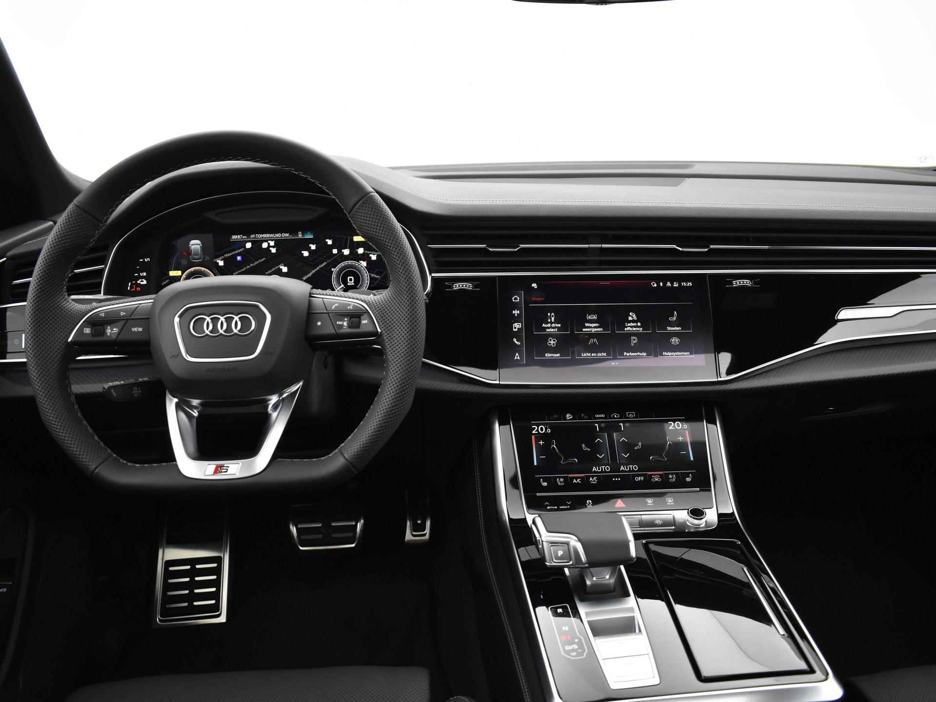 Audi Q8 55 TFSI e quattro Pro Line S 394 pk · HD Matrix + Audi Laserlicht · Glazen Panoramadak · Digitale OLED achterlichten · Interieur carbon · Comfortsleutel - 3/44