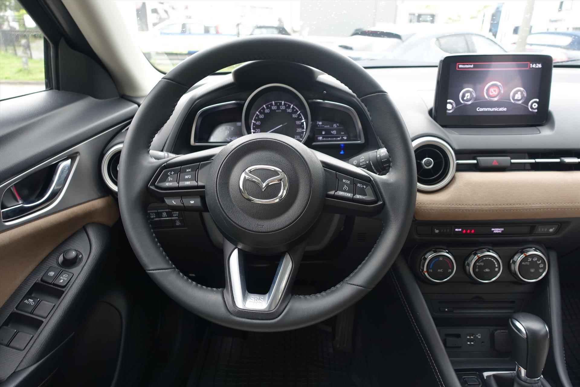 MAZDA Cx-3 2.0 SKYACTIV-G 121pk AUT Comfort | 18'' | HALF LEDER | LED | PDC - 13/26