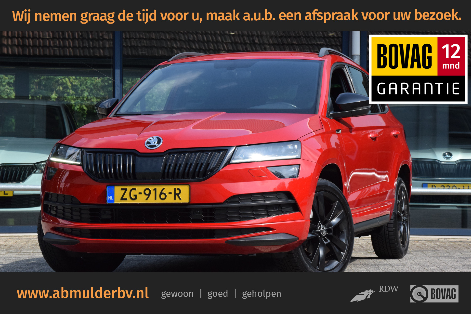 Škoda Karoq 1.5 TSI ACT Sportline Business DSG Automaat | Org. NL | BOVAG Garantie | Navigatie | Virtual Cockpit | Achteruitrijcamera | 18'' Velgen | Full LED | Carplay | DAB | Keyless Entry&GO |