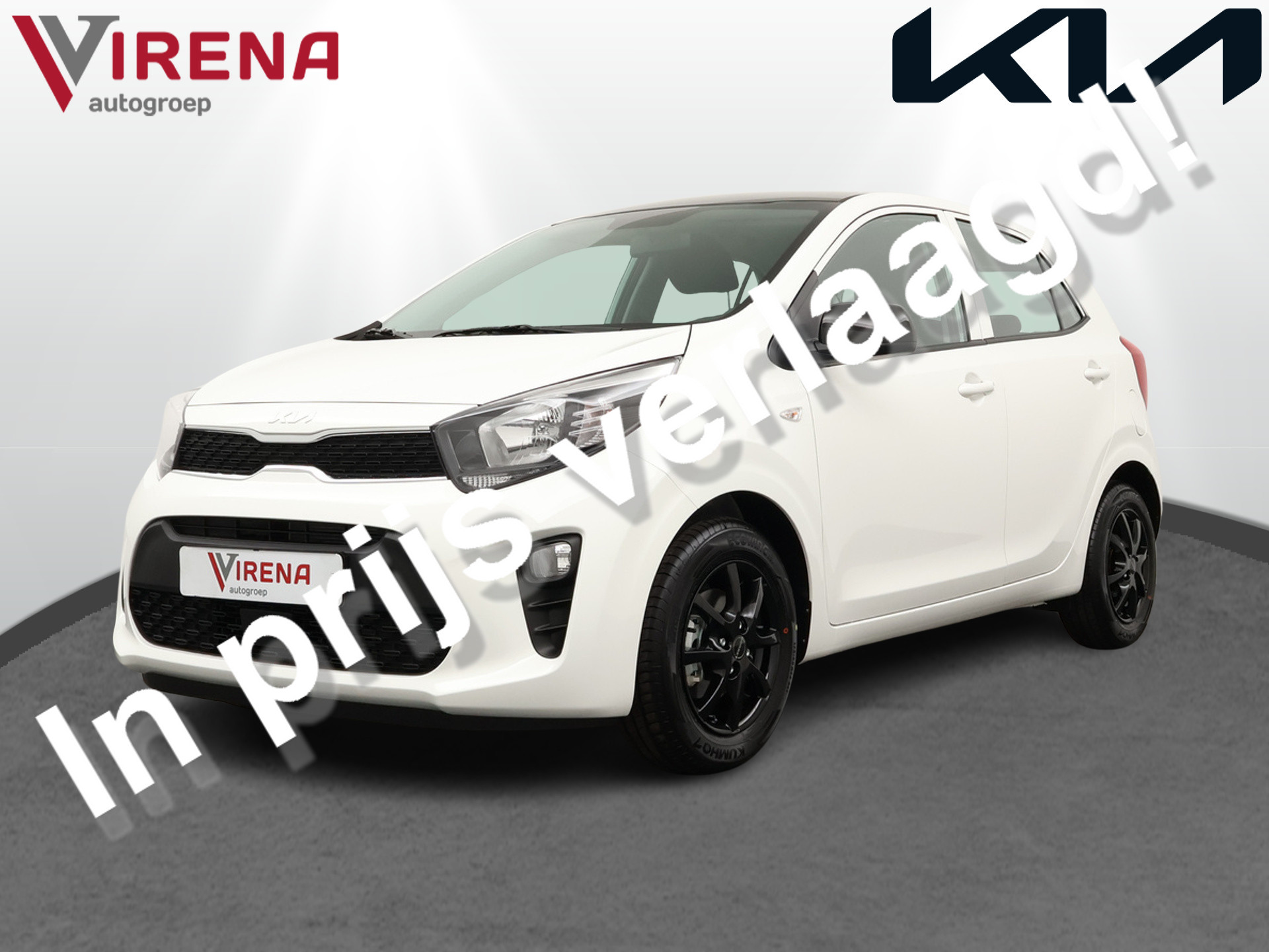 Kia Picanto 1.0 DPi Virena Edition * Nieuw uit voorraad leverbaar * - Zwarte Lichtmetalen Velgen - Zwart dak - Zwarte spiegels - Cruise Control - Airco - Nieuw uit voorraad leverbaar!