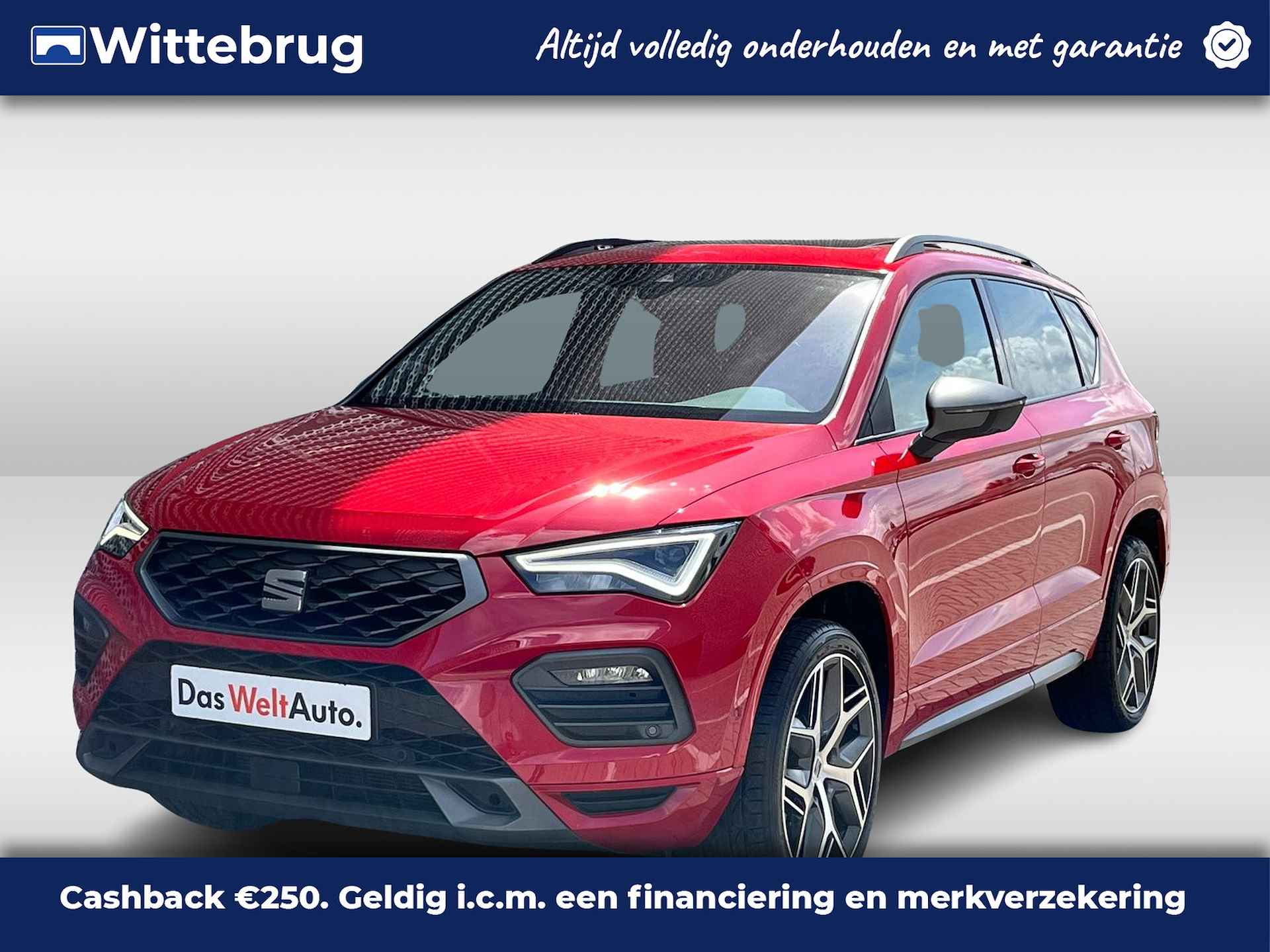 SEAT Ateca 1.5 TSI 150pk DSG FR / Facelift / Panoramadak / Virtual Cockpit / 19" LMV / Trekhaak Elek. / Beats Audio / Navi / Camera / Keyless / Stuur en Stoelverwarming / LED ** - 1/36