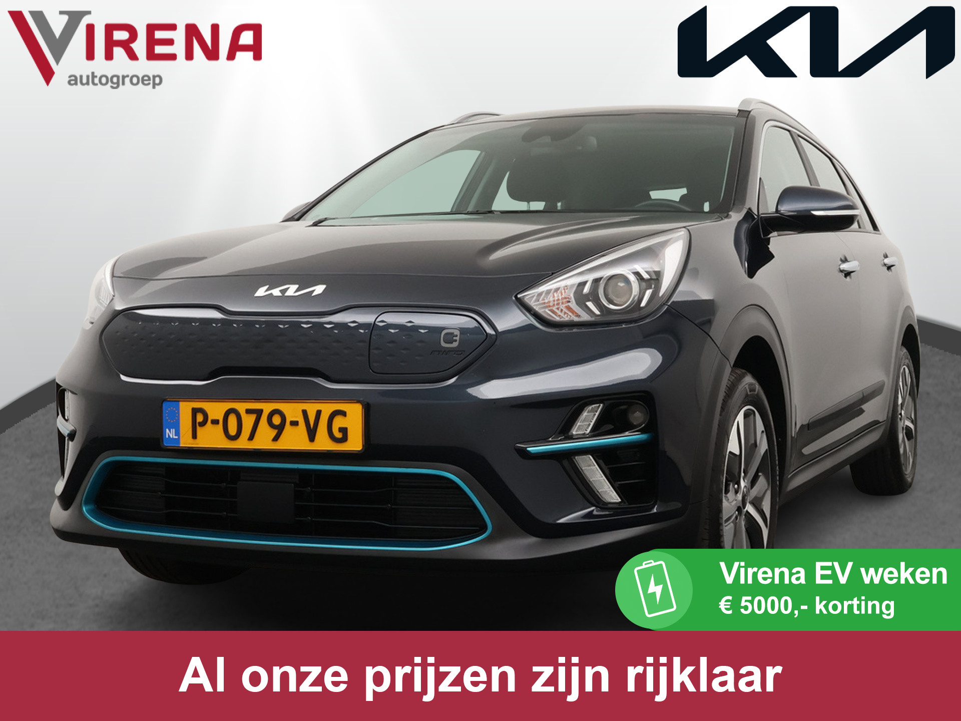 Kia e-Niro DynamicLine 64 kWh - Adaptief Control - Climate Control - Navigatie - Apple/Android Carplay - Fabrieksgarantie Tot 2029