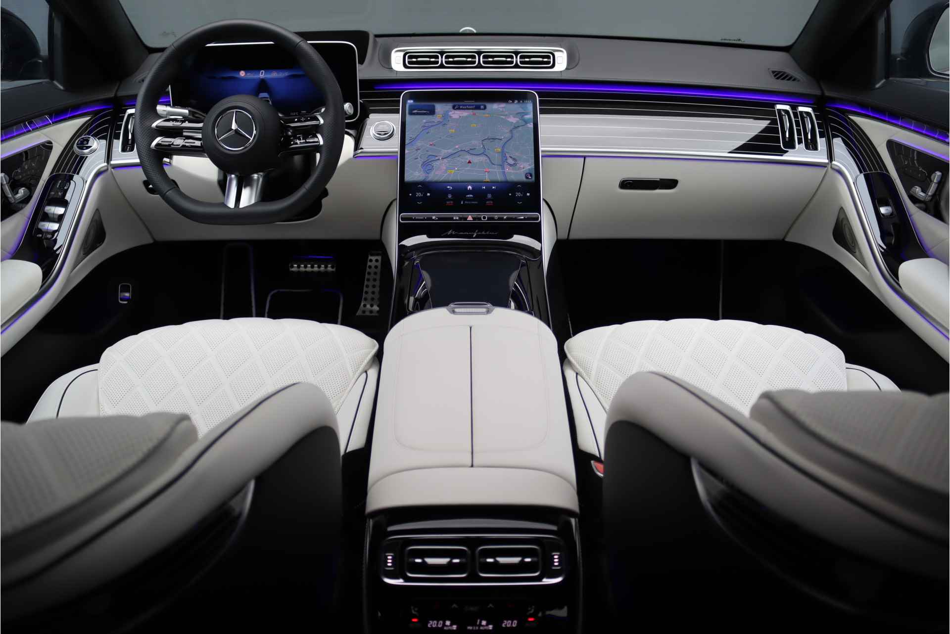 Mercedes-Benz S-Klasse 500 4M Lang AMG Line Aut9, Manufaktur,Distronic+, 3D, MBUX Tablet, Nappa Leder, Massage, HUD, Zonweringspakket, Vierwielbesturing, Softclose,Airmatic,Stoelventilatie V+A, Etc. - 3/51