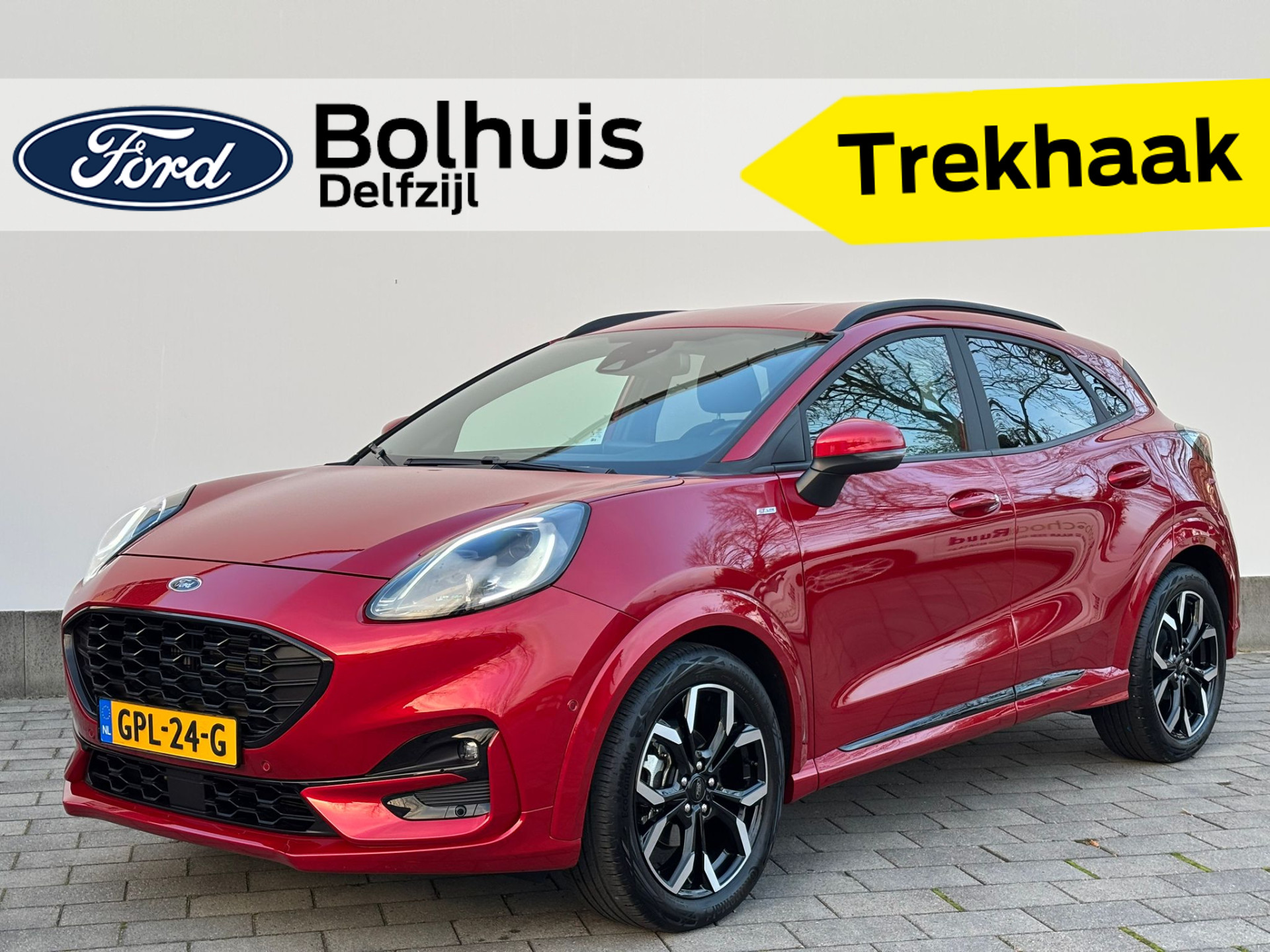 Ford Puma EcoBoost Hybrid 125 pk ST-Line X Trekhaak | Camera | LED | B&O | Half leer | 18" | Apple Carplay | Navi | Cruise