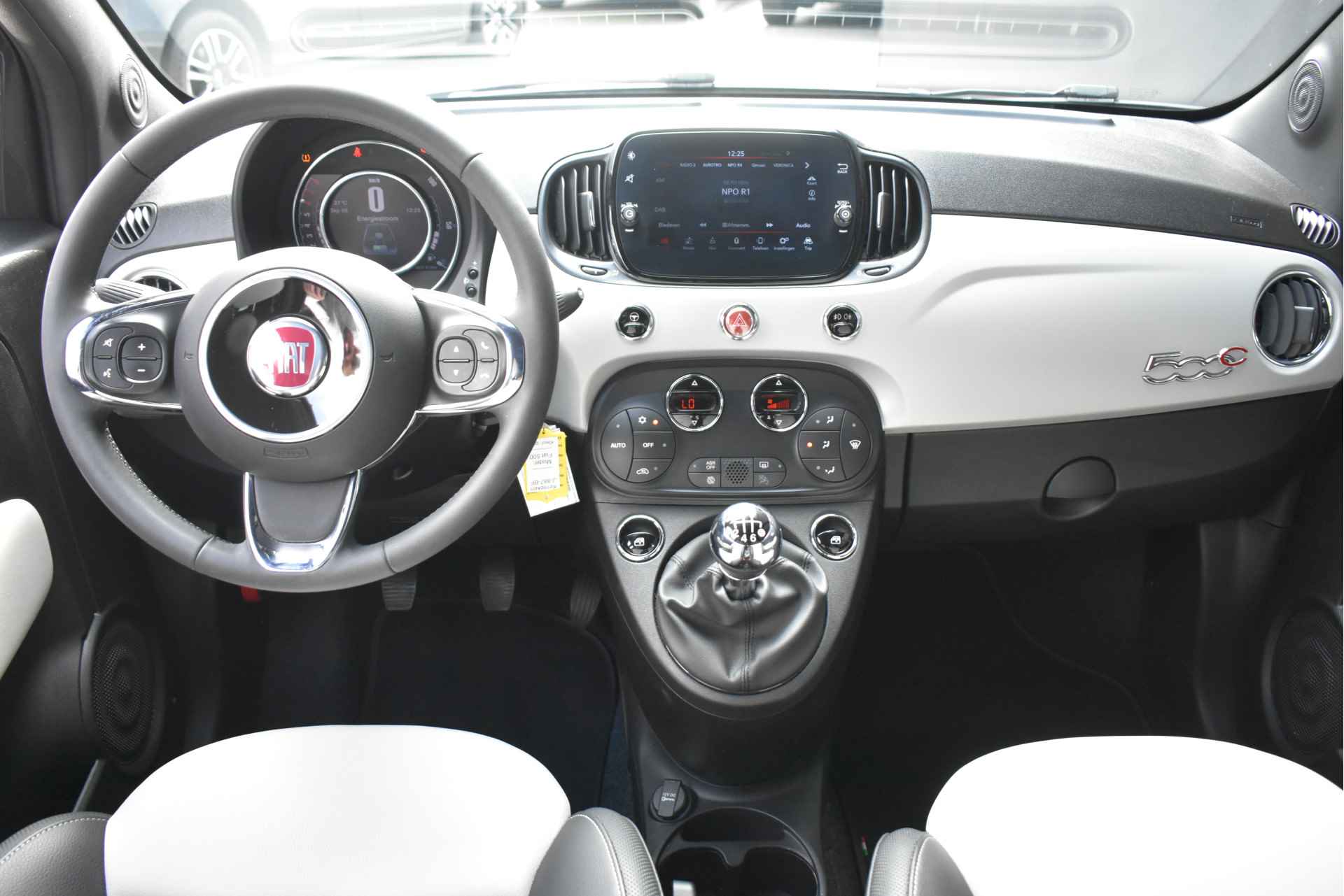 Fiat 500 Cabrio 1.0 Hybrid Star | Navigatie | Parkeersensoren | Climate Control | 16"LMV | Airco | Half-Leder | Chrome | !! - 10/32