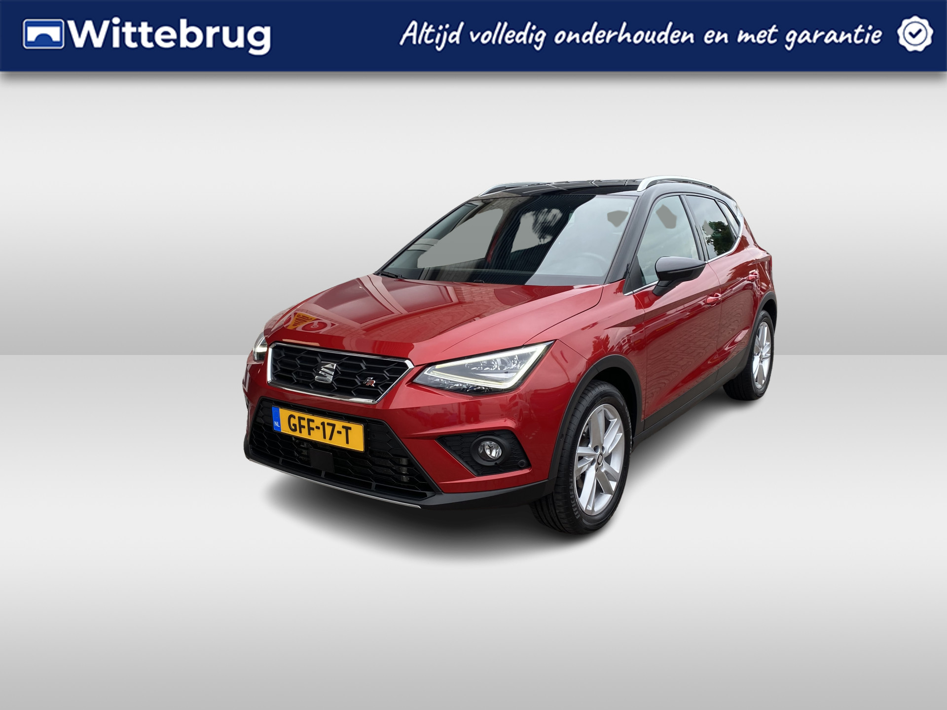 SEAT Arona 1.0 TSI FR / AUTOMAAT/ CAMERA/ PARK. SENSOREN/ DODE HOEK/ STOEL VERWARM./ KEYLESS/ ADAPT. CRUISE/ NAVI/ CLIMA/ DAB/