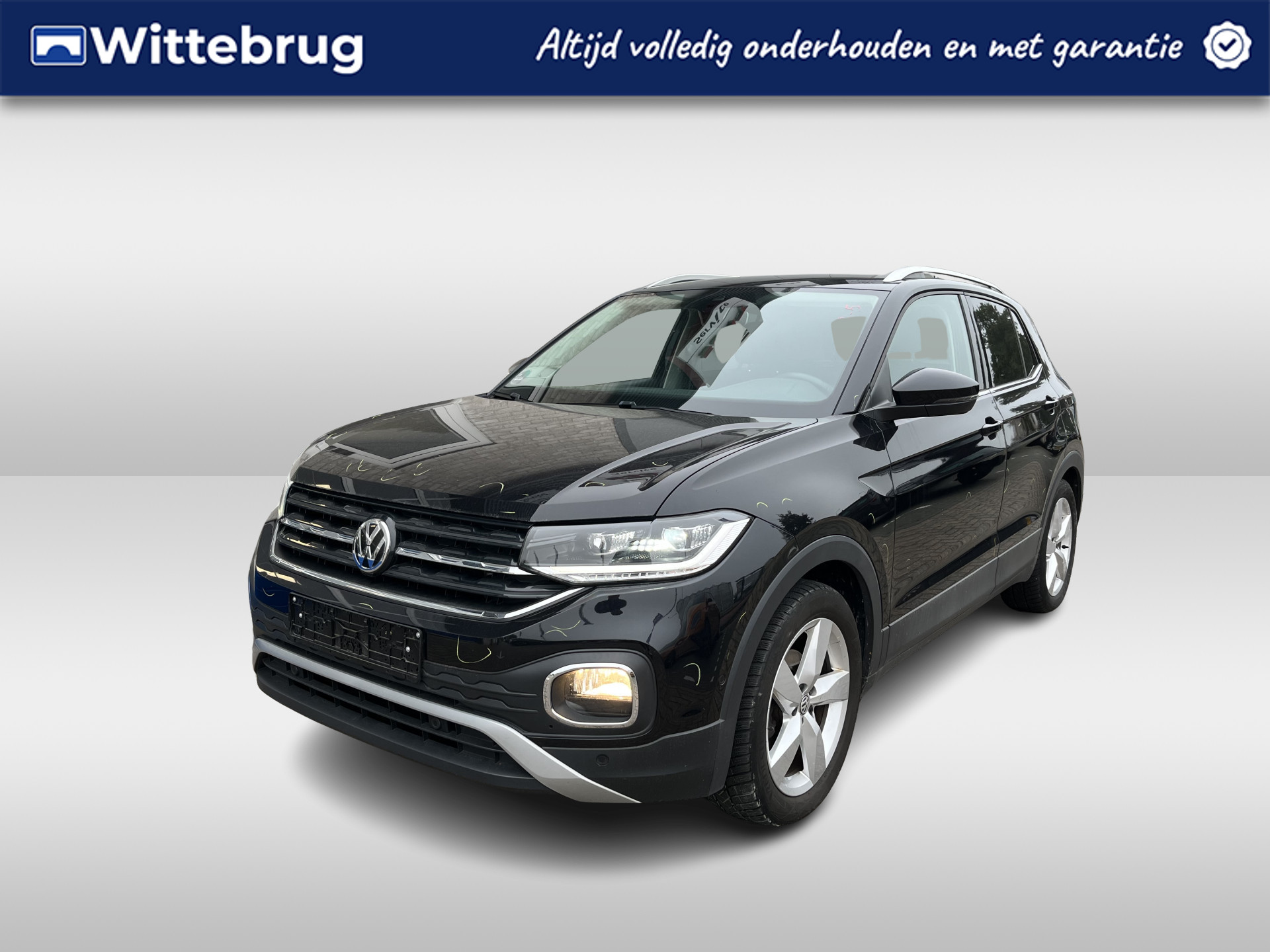 Volkswagen T-Cross 1.0 TSI Style / AUTOMAAT/ PARK. SENSOREN/ DODE HOEK/ LED/ STOEL VERWARM./ KEYLESS/ DIGITAL DASHBOARD/ ADAPT. CRUISE/ APP CONNECT/ NAVI/ CLIMA/ DAB/ 18" LMV/